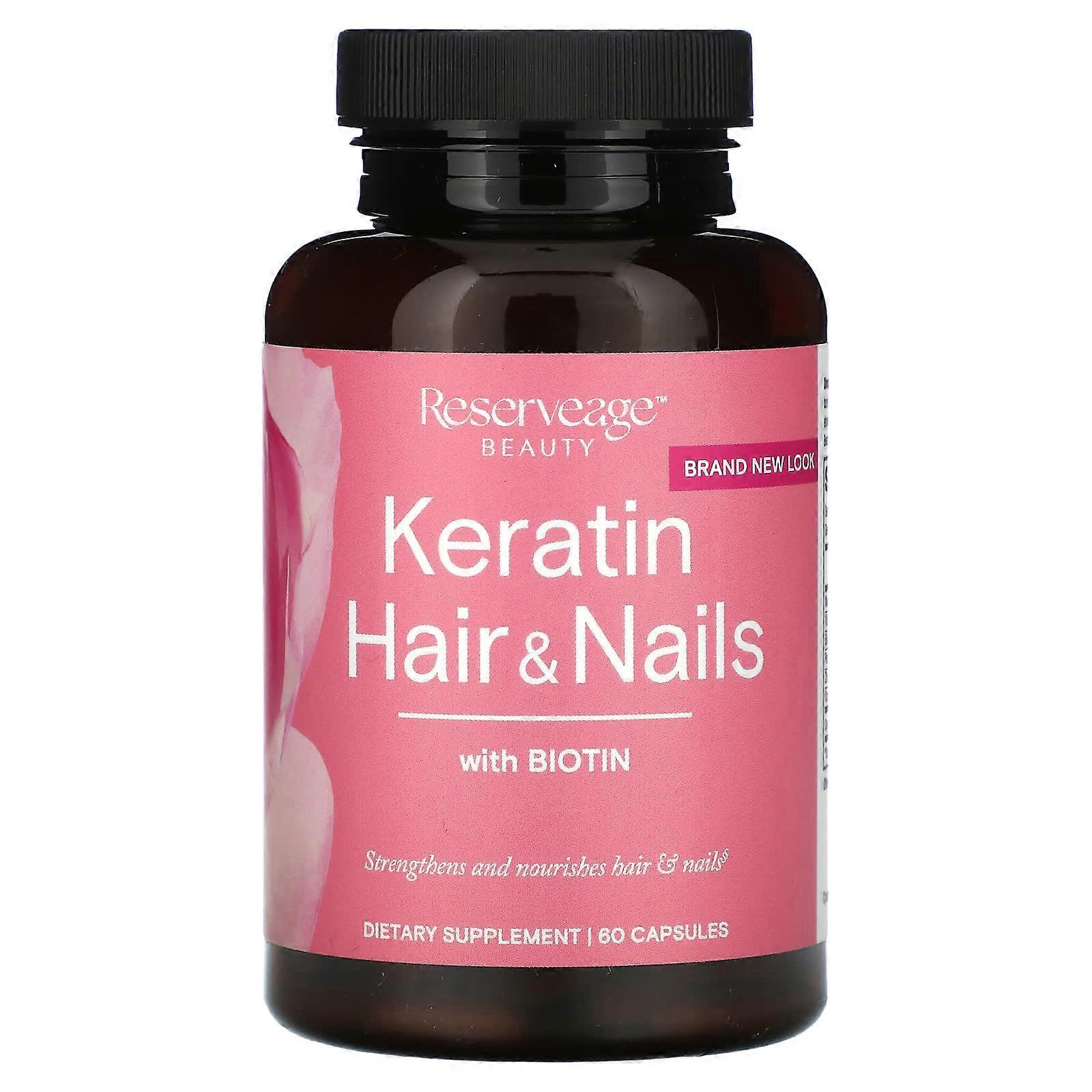Keratin Hair & Nails With Biotin, 60 Capsules