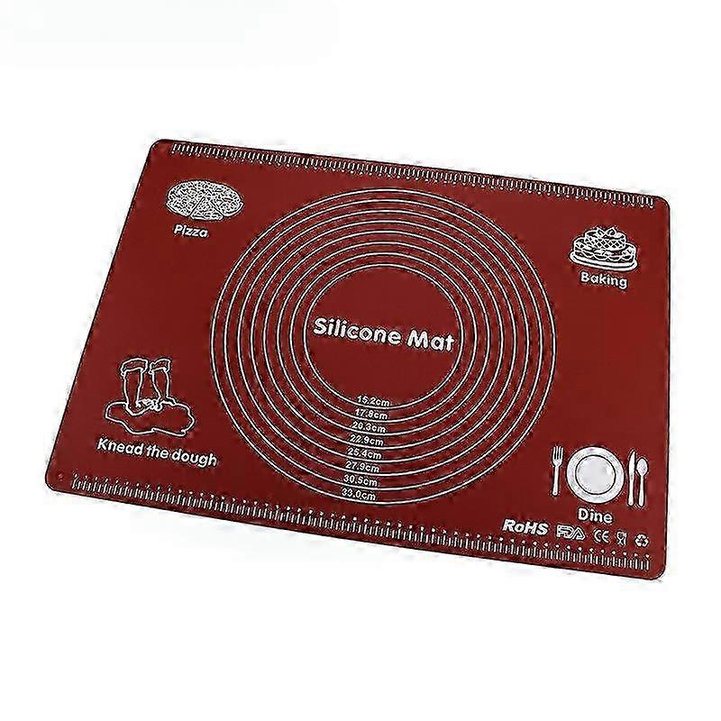 25-26 Silver Ion Nano Antibacterial Kneading Mat Silicone Baking Rolling Mat Large and Smooth Surface Non-slip Non-stick Mat