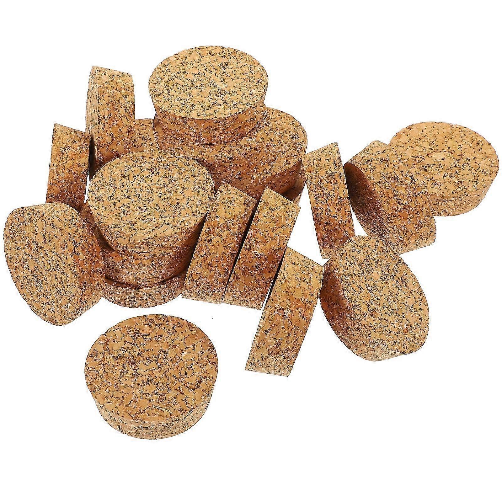 20個の木製コルクプラグ天然木のコルク交換用再利用可能なコルクボトルプラグ