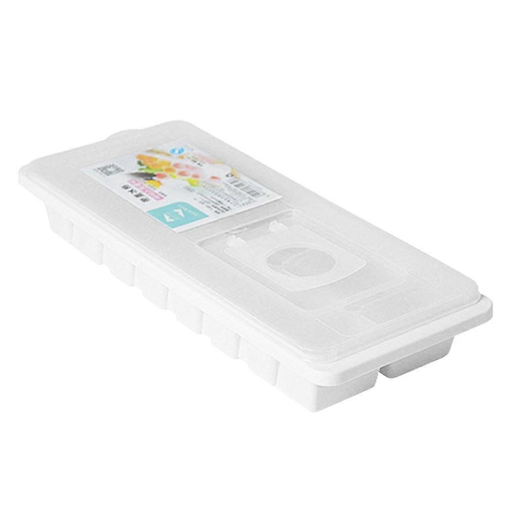 Clearance Ice Lattice 16-Cavity Ice Tray Box with Lid, Plastic Freezer Mould for Drinks and Jellies, Non-Stick and Easy Release