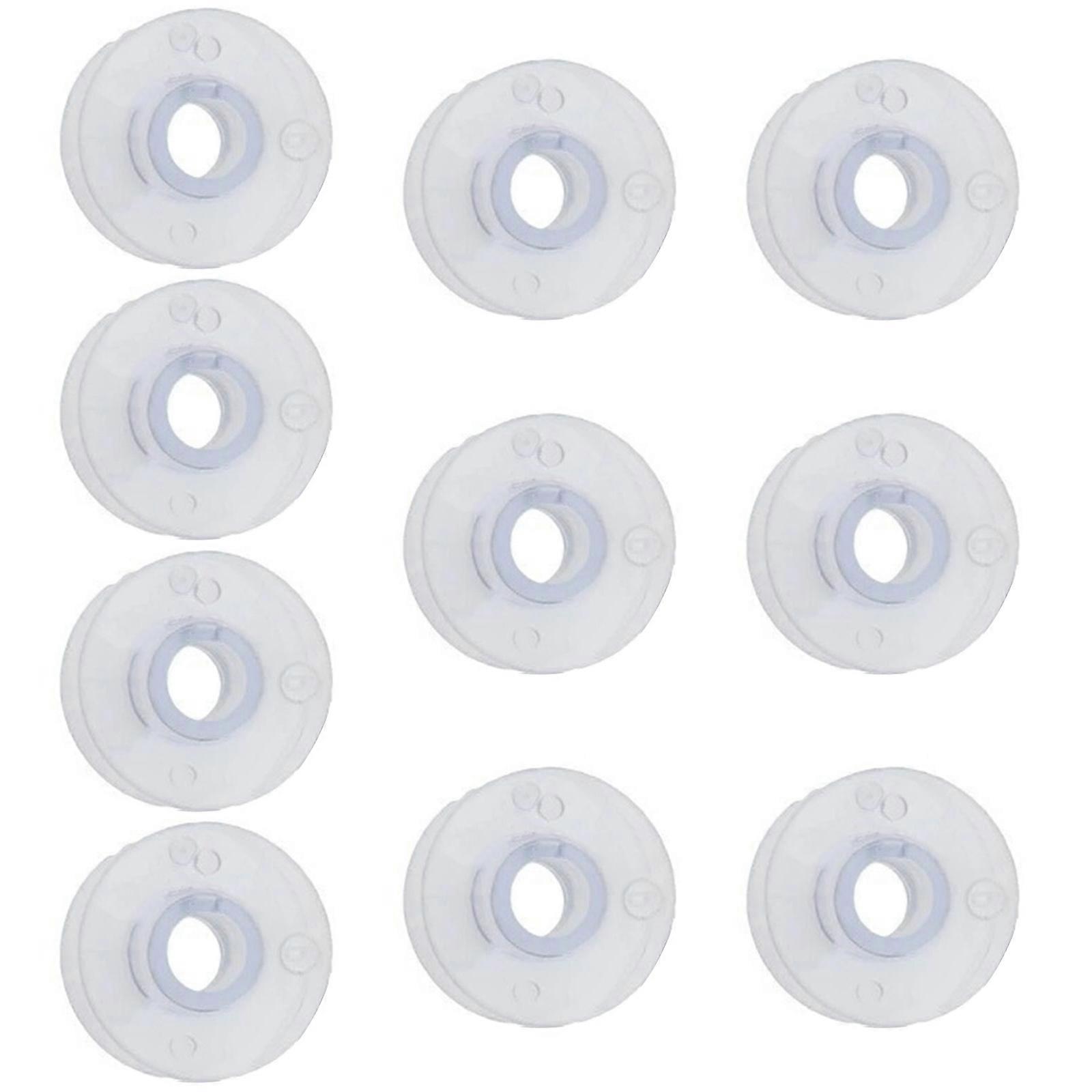 10Pcs Clear Plastic Thread Bobbins Empty Sewing Machine Bobbins Spool Inserts for Thread Winding Sewing Machine Parts Multicolor