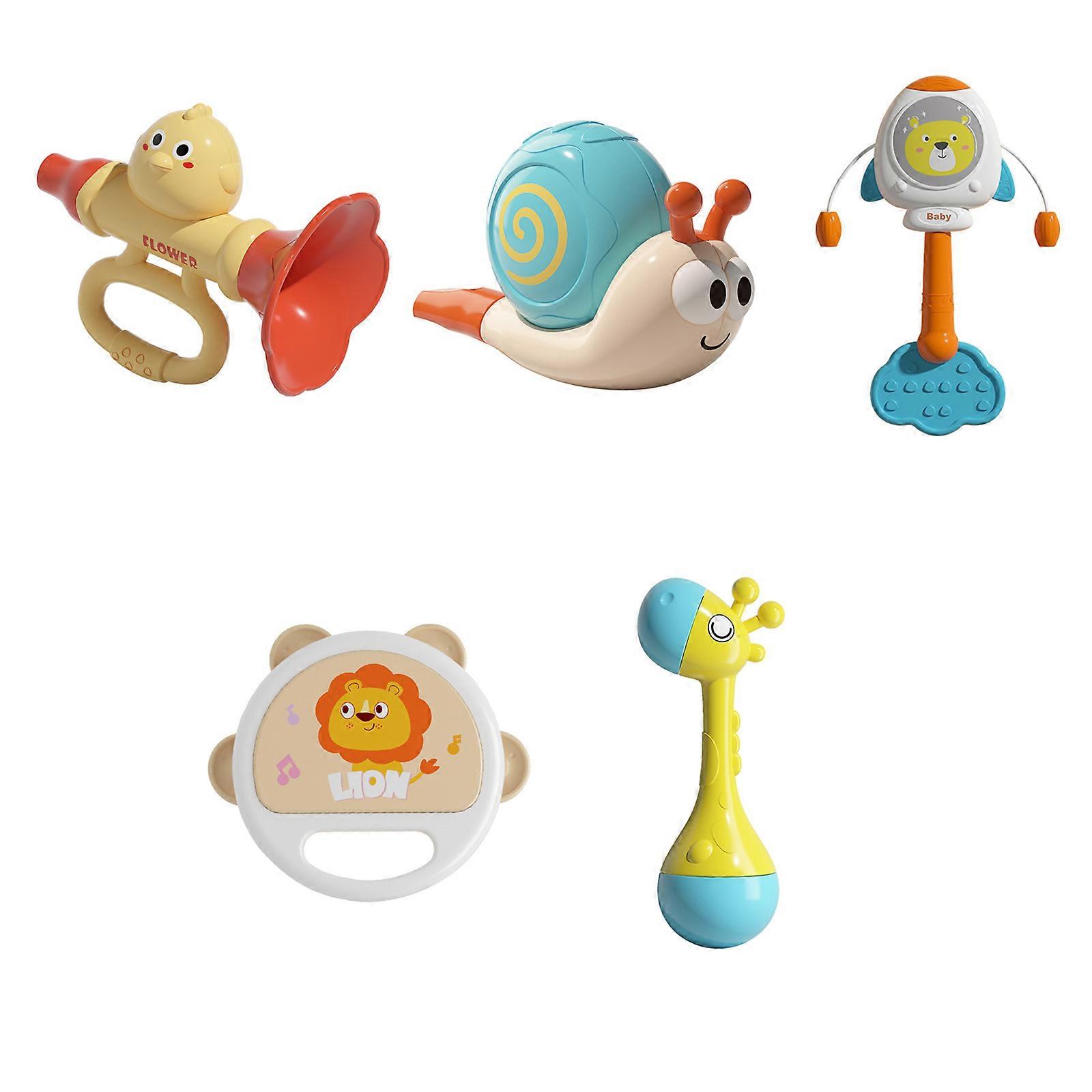 Hochet pour bébé, jouet à secouer en forme d'animal multicolore, pour stimuler l'ouïe et les sens.