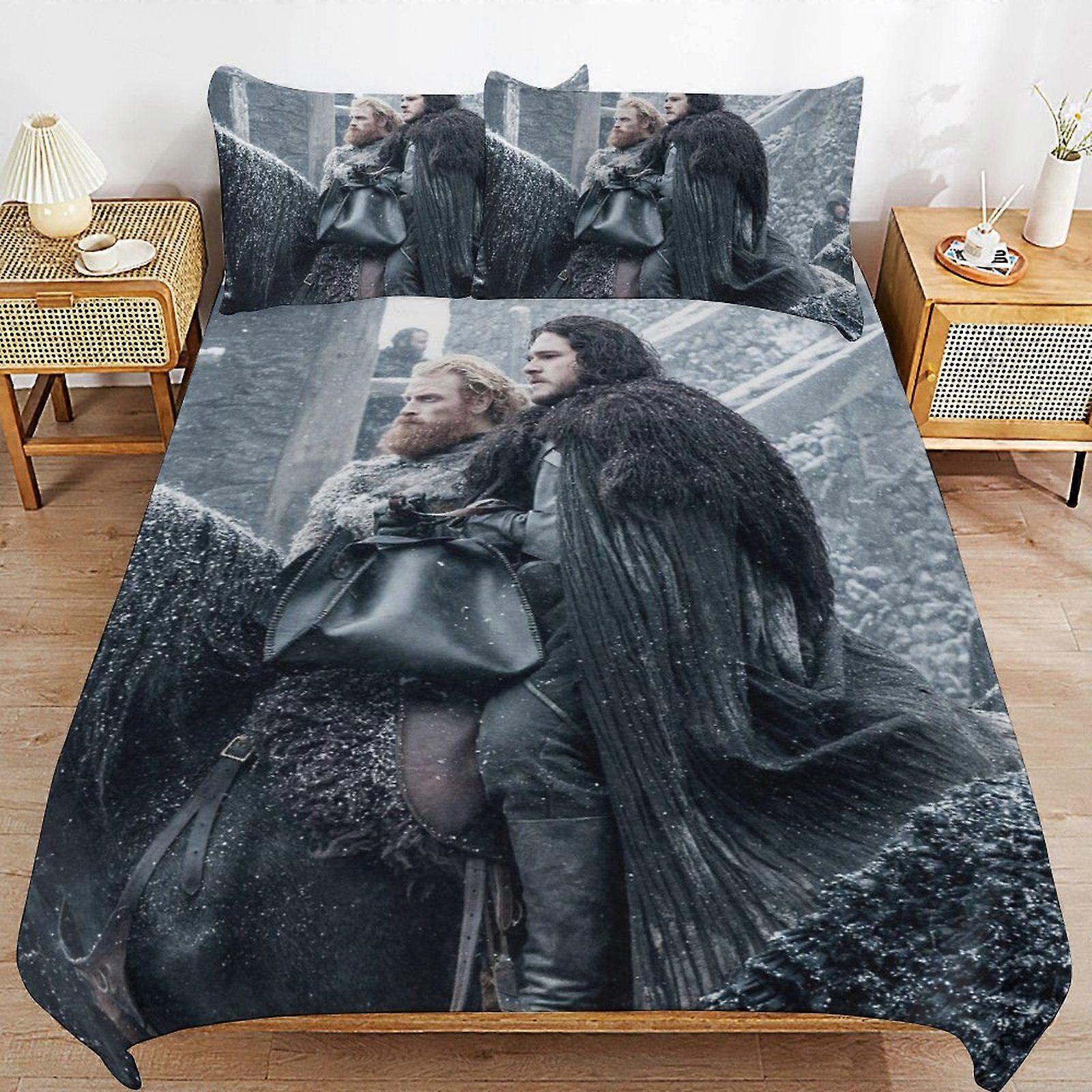 u159 Game of Thrones Comfortable Sleep Feel Long Thread Finish Zipper Setup Practical Bed Duvet Cover Sets Detail n159