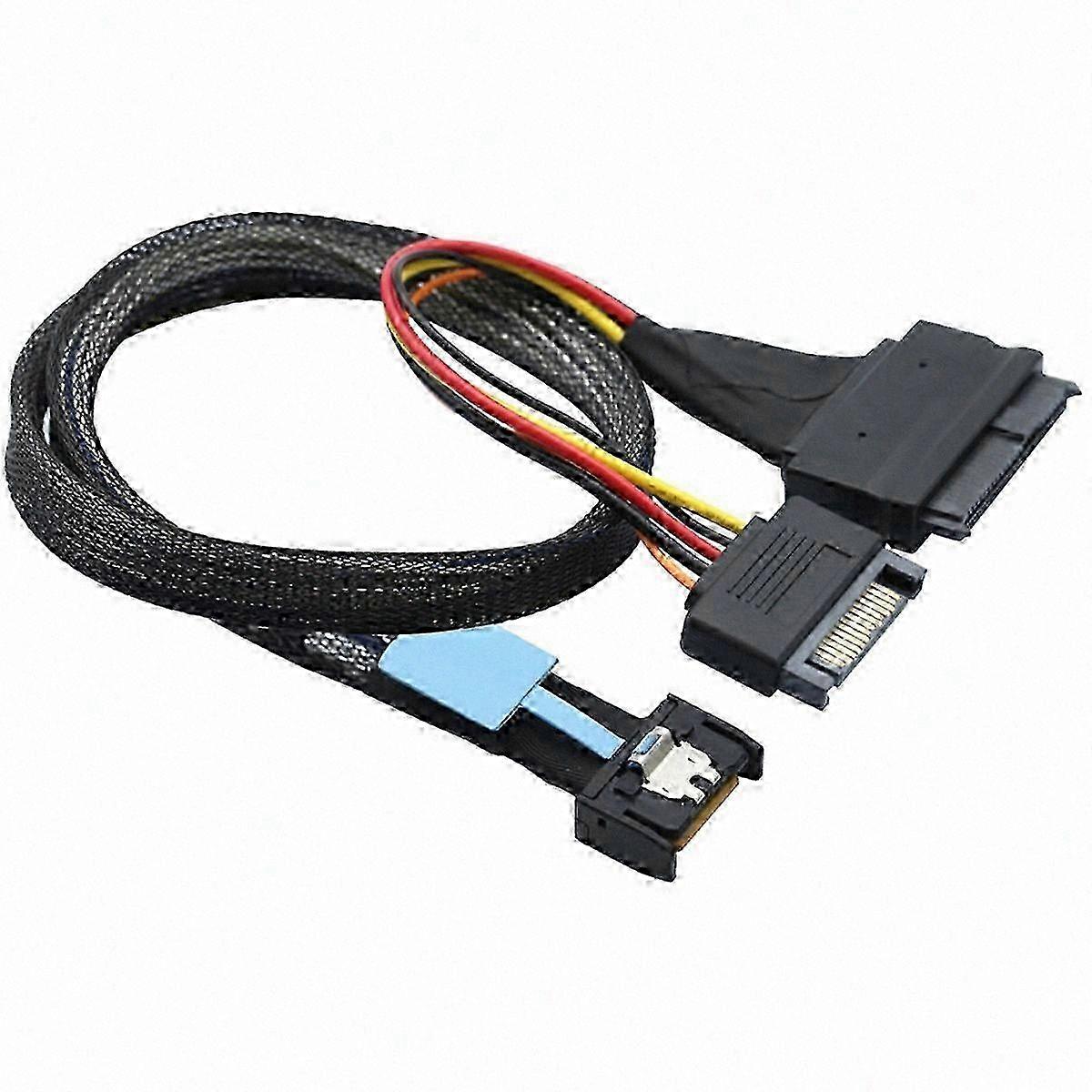SFF-8654 to SAS 8639 U.2 Adapter Cable, 1m Slimline MCIO 4I Conversion Cord SZRH