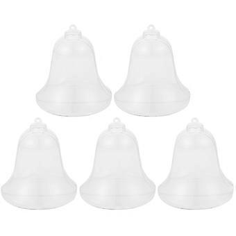Lot de 5 décorations transparentes en forme de cloche à remplir, à suspendre pour sapin de Noël
