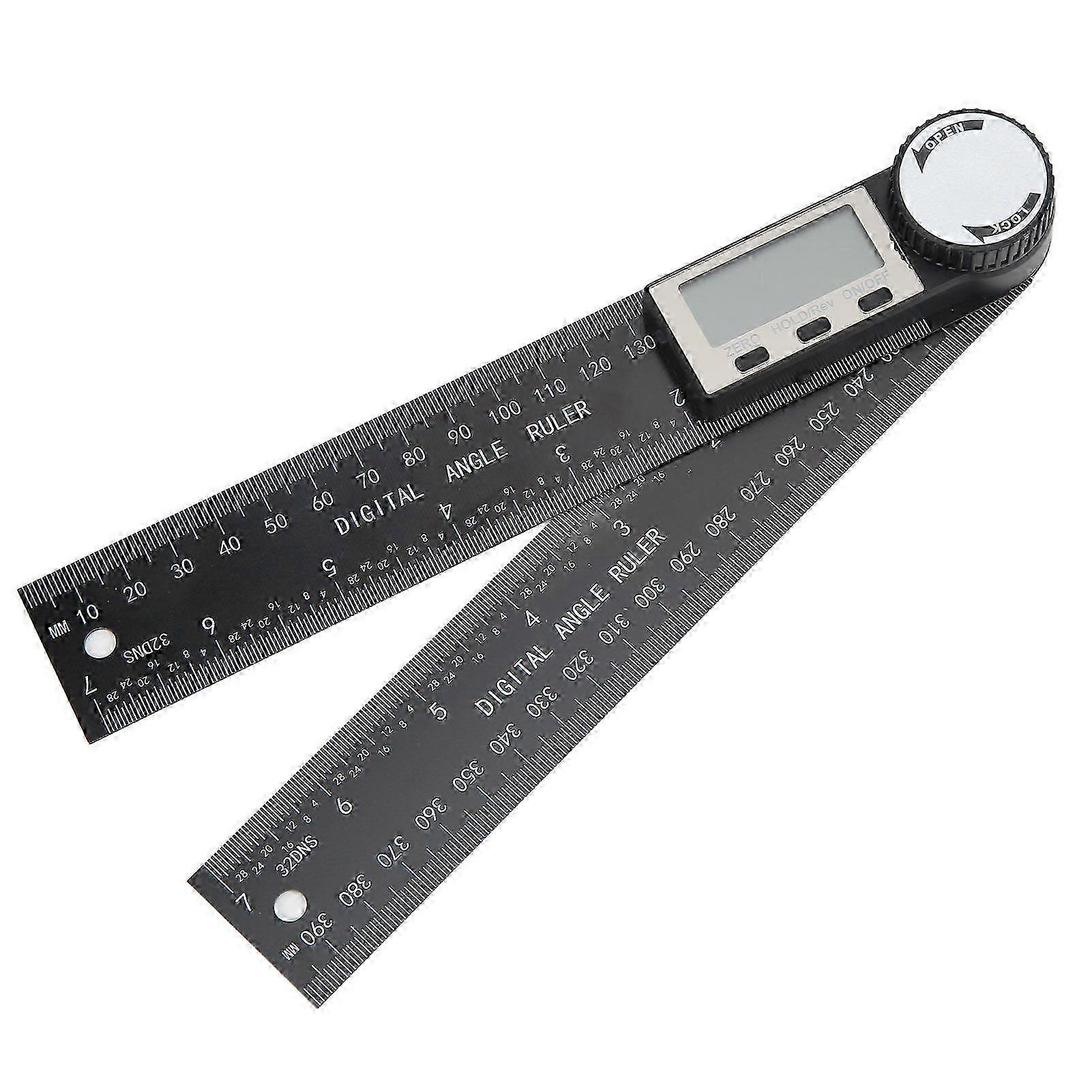 Angle Ruler Plastic Protractor Digital Display Angle Caliper Angle Measuring Tool BlackHwy