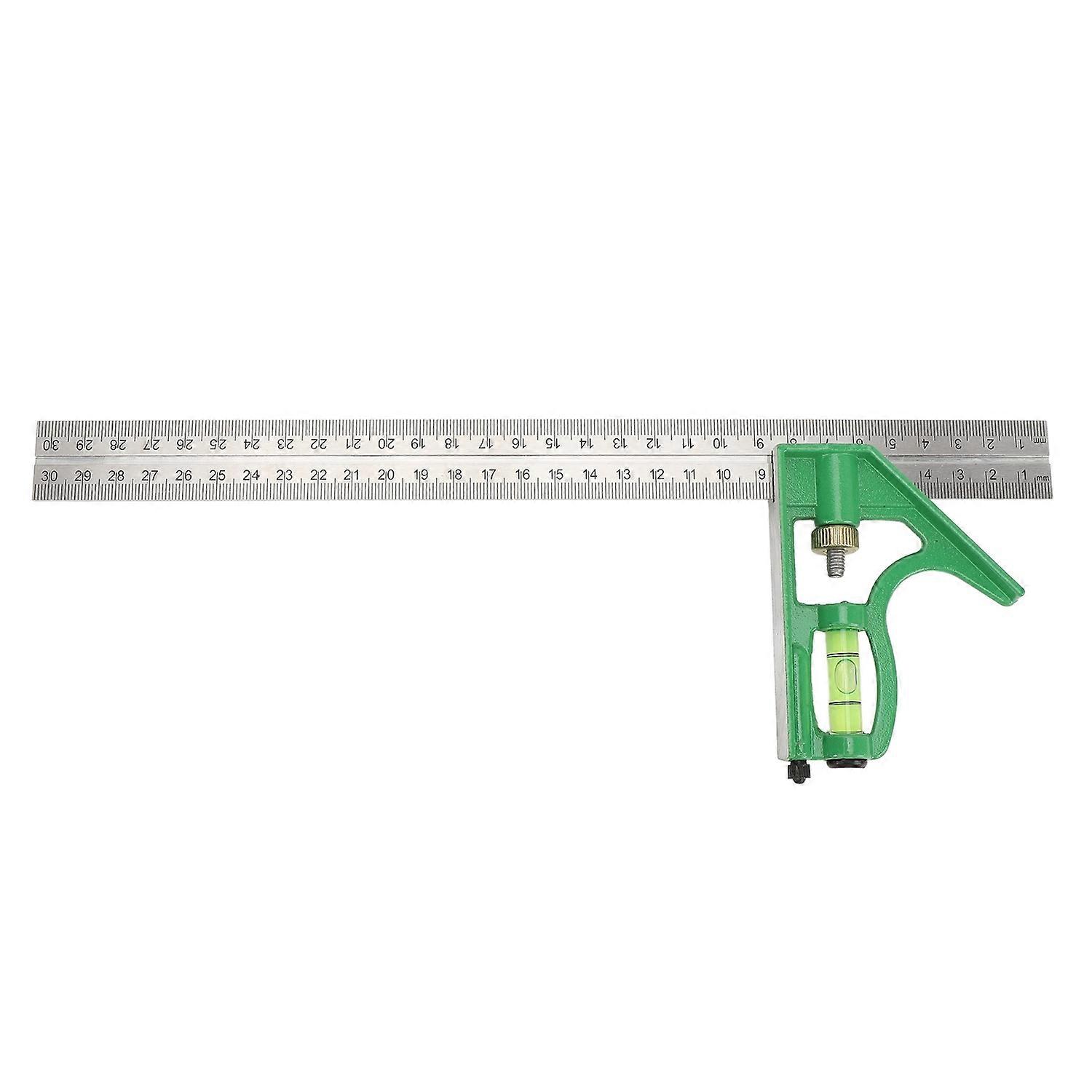Multi Functional 300mm Combination Square Angle Ruler 45/90 Degree With Bubble Level