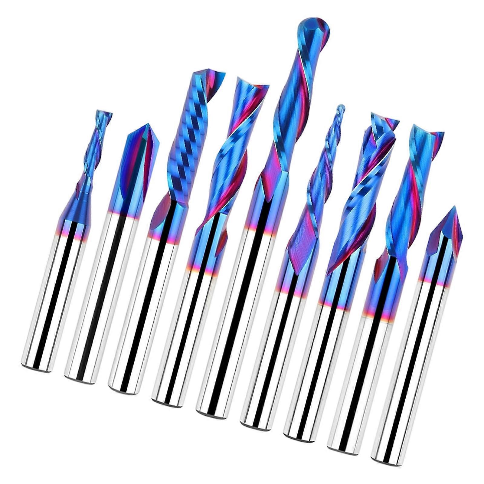 Multipurpose Alloy Woodworking Router Set 1/4inch Shank Suitable for Precisions Carving Grooving Joint Cutting Multicolor