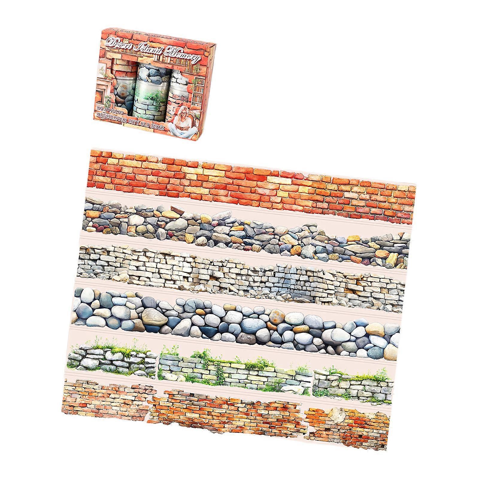 Decorative Art Tape Reusable PET Craft Tape Decorative Adhesive for Journaling Scrapbooking Multipurpose Crafting Tape Multicolor