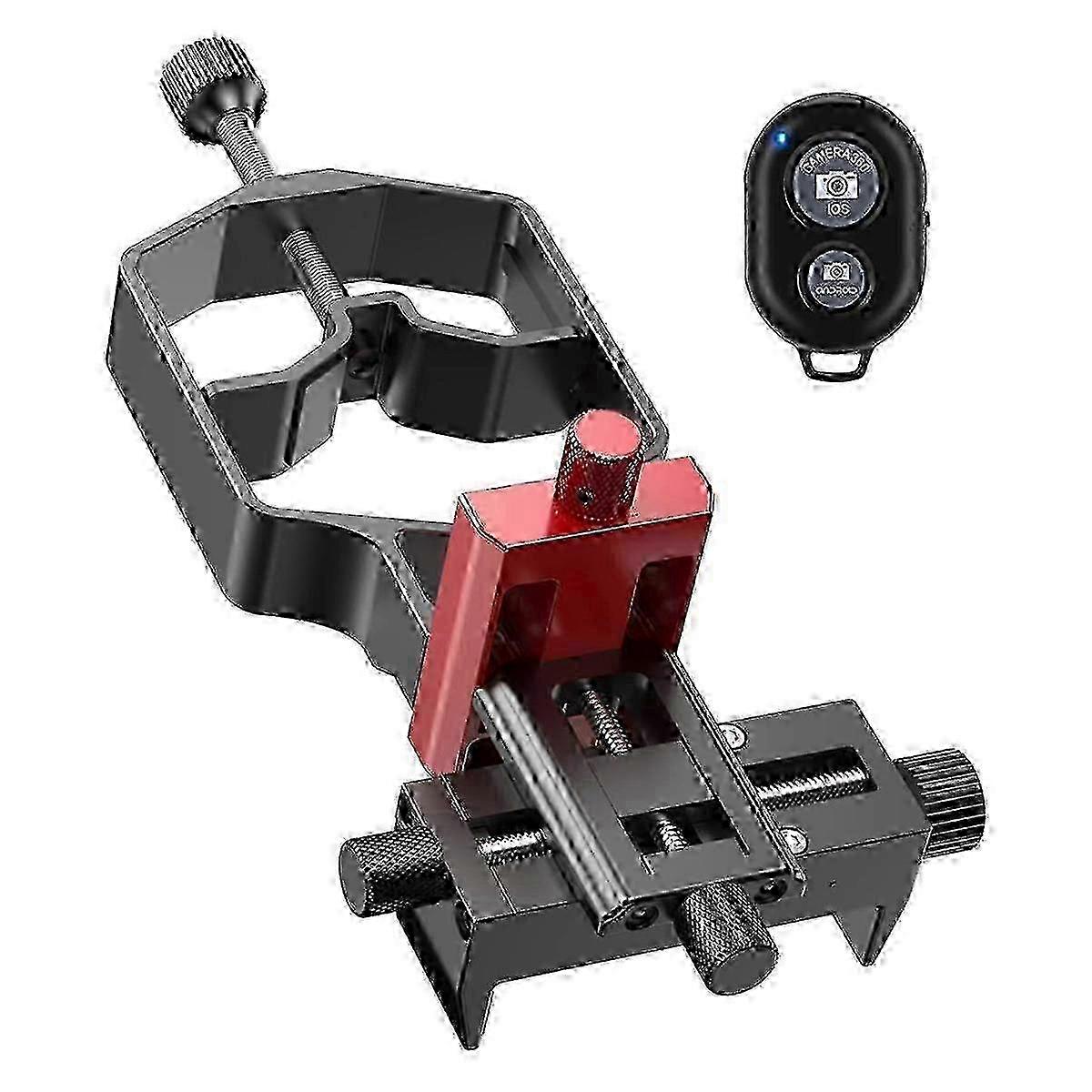 Universal Phone Scope Digiscope Adapter Metal Telescope Mount 3Axis Smartphone Holder for Spotting Scope with Remote