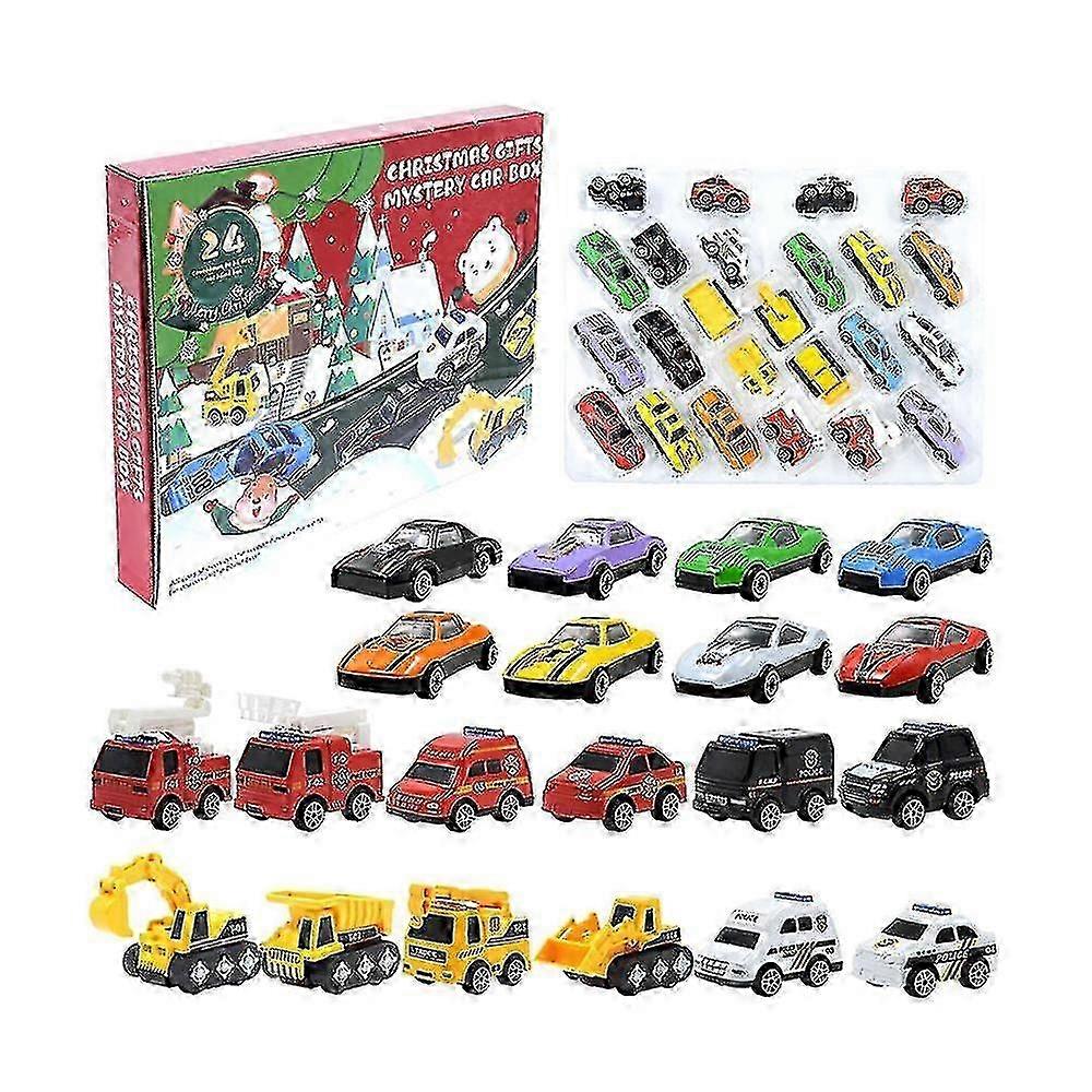 Christmas Countdown Calendar with 24pc Alloy Engineering Vehicles