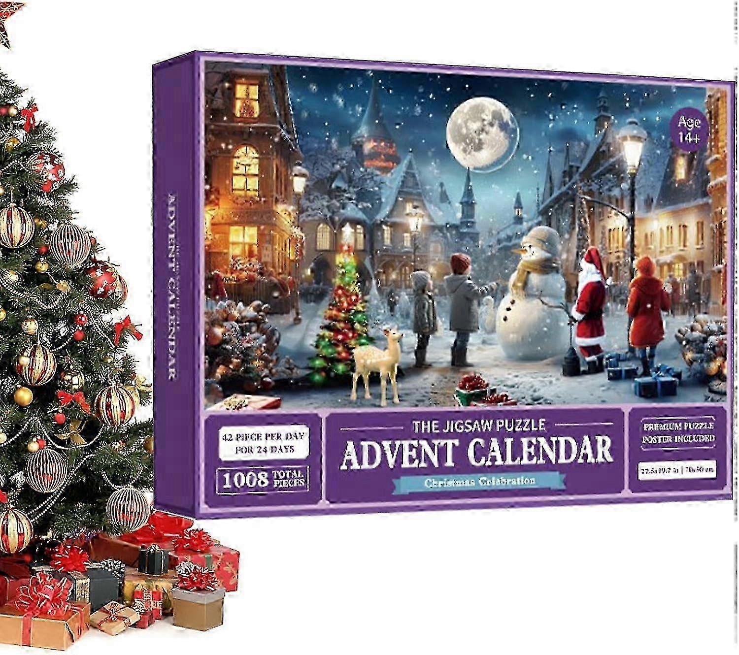 2024 Countdown Puzzle - 24 Parts 1008 Pieces Jigsaw Puzzles | Advent Calendar Toy | Countdown Calendar Puzzle | Boys Girls Gifts Advent Calendar Puzzl