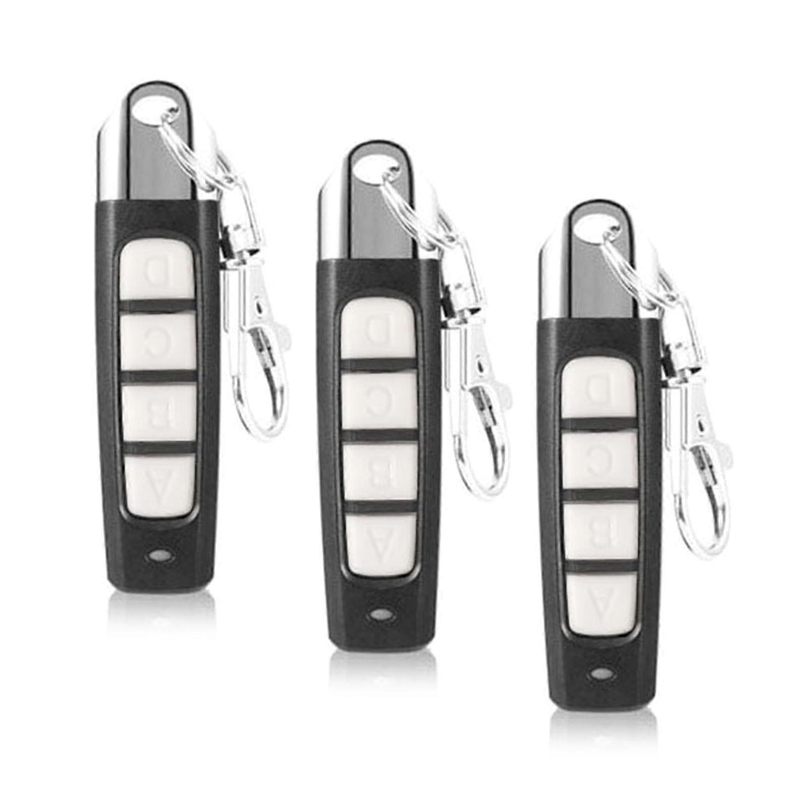 Portable Remote Controller Versatile Electric Opener Remote Garage Door Wireless Key Fob for Homes Store Roller Shutters  White