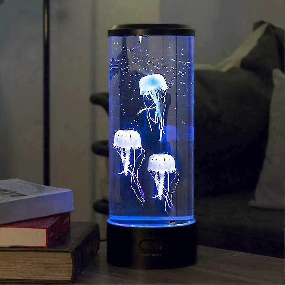 LED Jellyfish Lamp with Globe Shape, USB Powered, with 3 Artificial Luminous Jellyfish YC