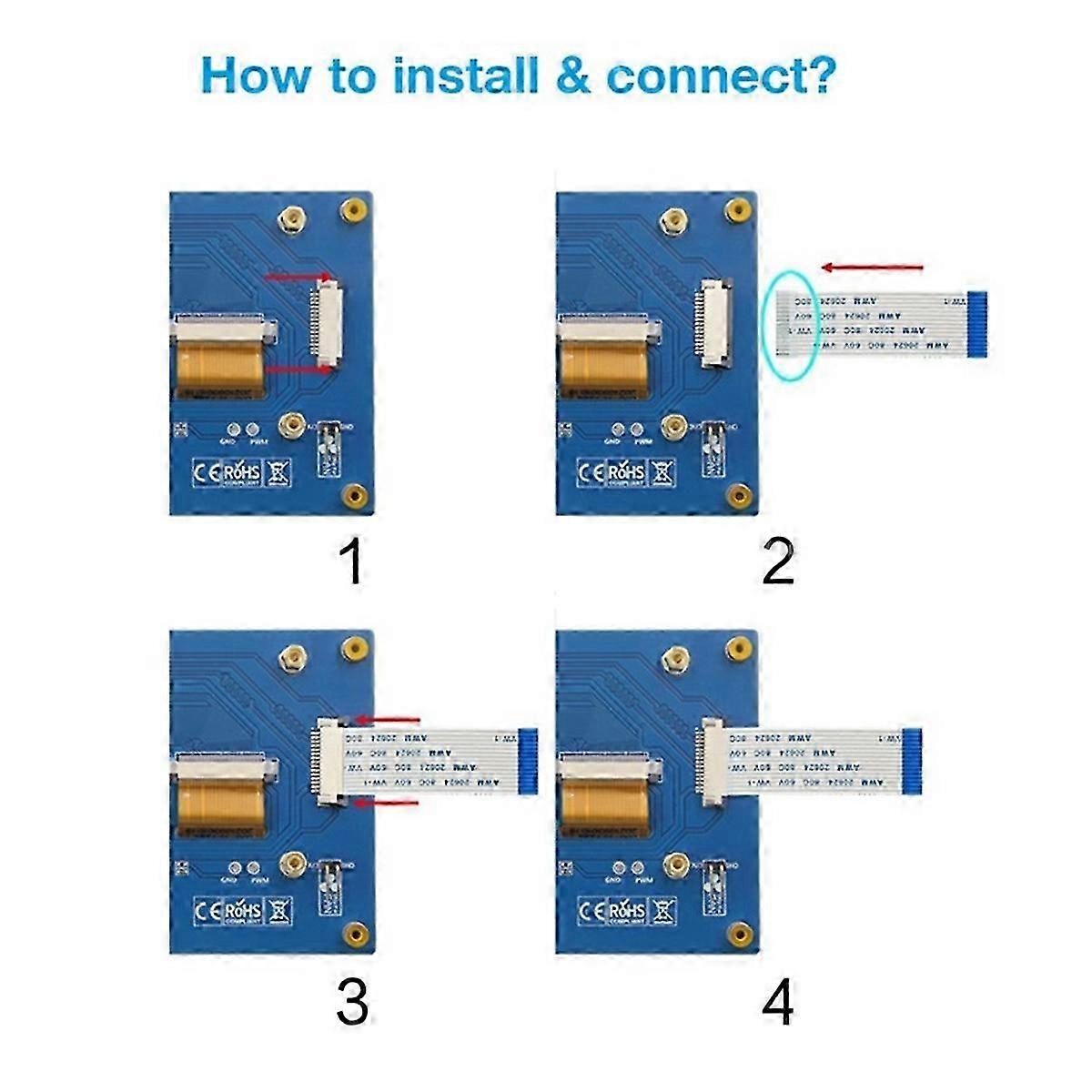 5 Inch Touchscreen IPS MIPI Display for 3B, 800x480 Pixel Monitor Display Capacitive Touch Screen