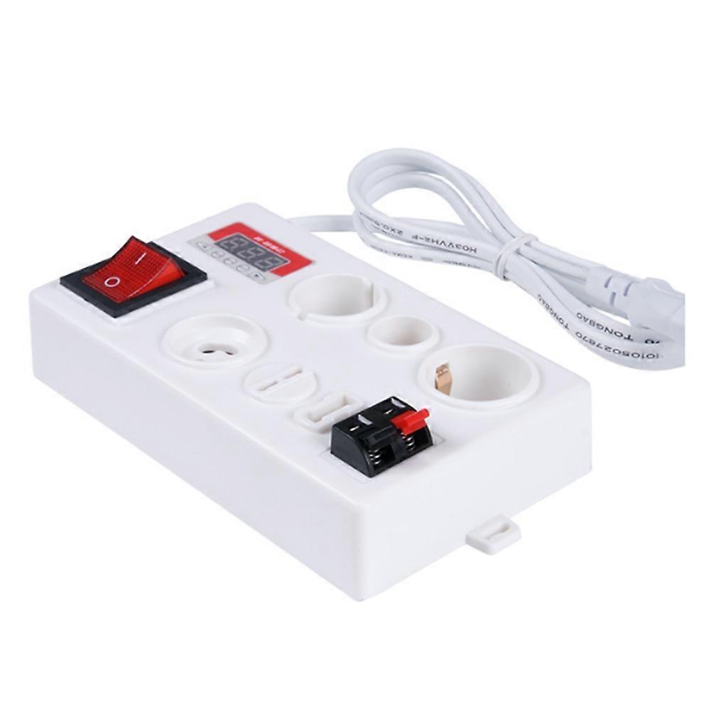 E27 B22 E14 Lamp Bulb Tester, LED Light Voltage Power Quick Test Box, Fast Testing with Power Display US PLUG