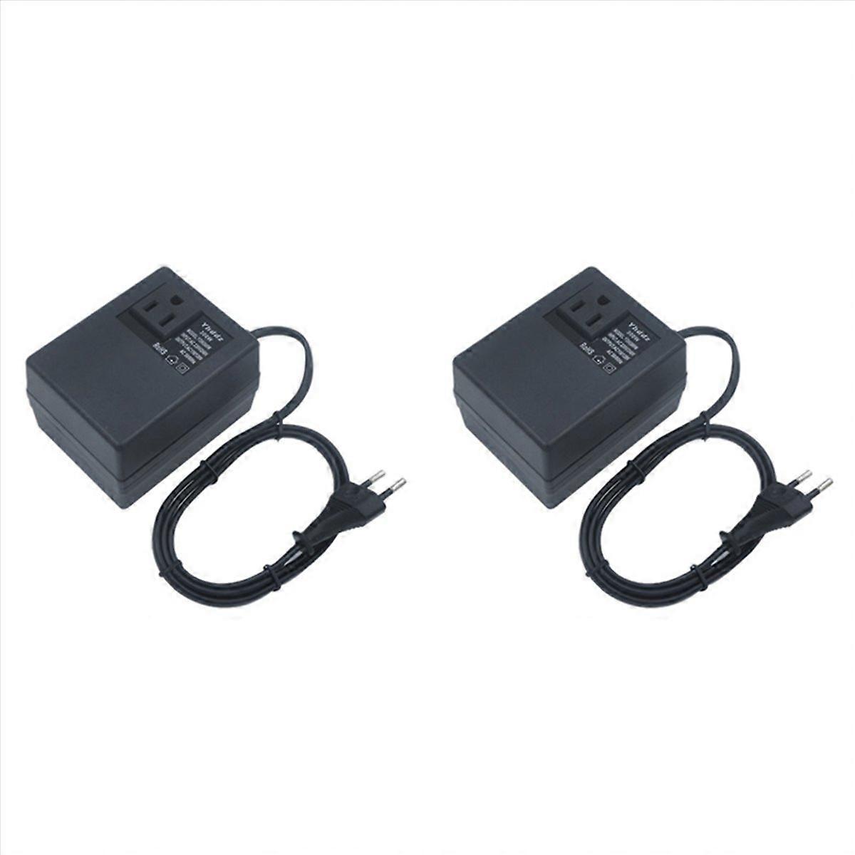 2X 300W Voltage Converter Transformer 220V to 110V Travel Voltage Transformer Converter EU Plug