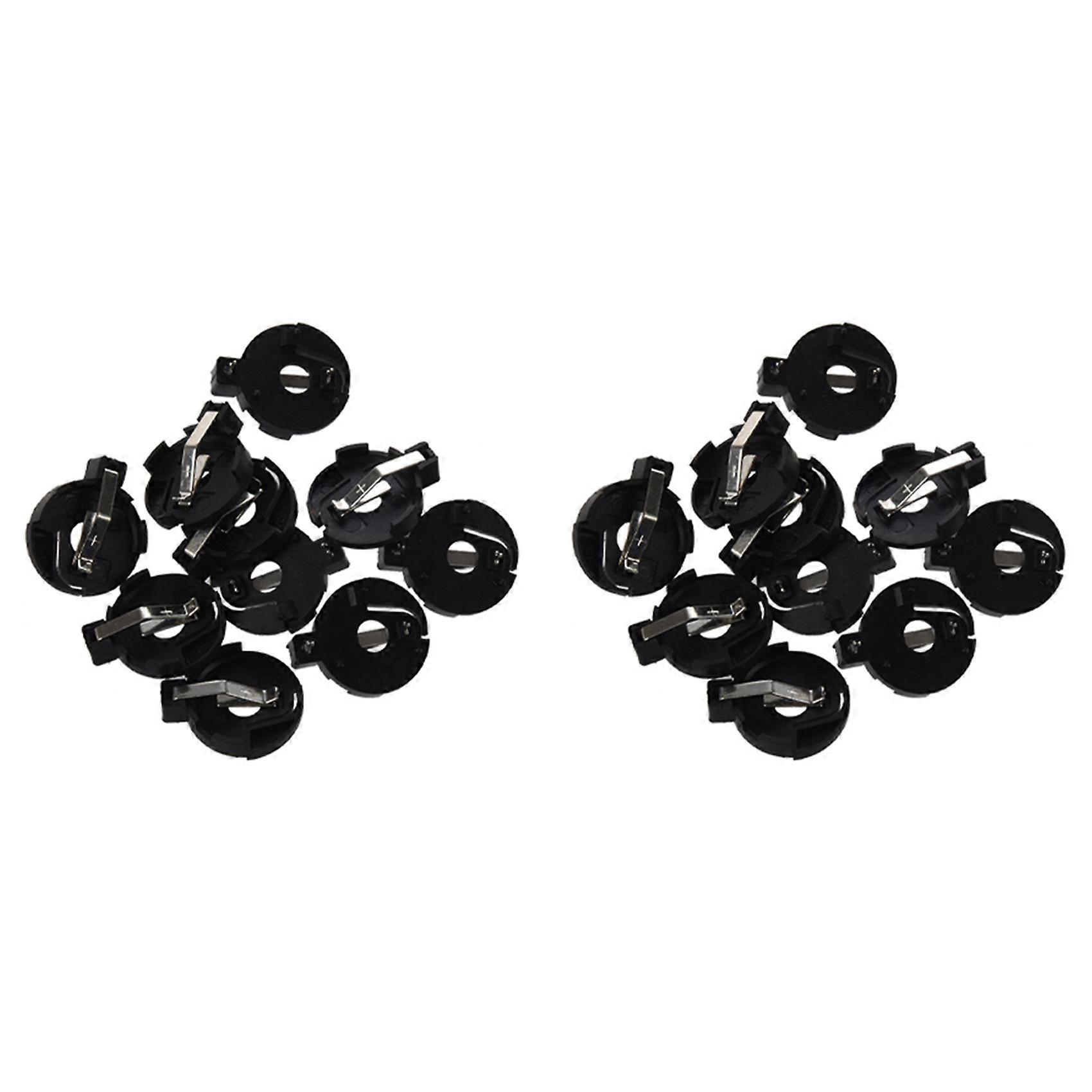 CR2016 2025 2032 Coin Cell Button Battery Holder Socket Black 20 Pcs