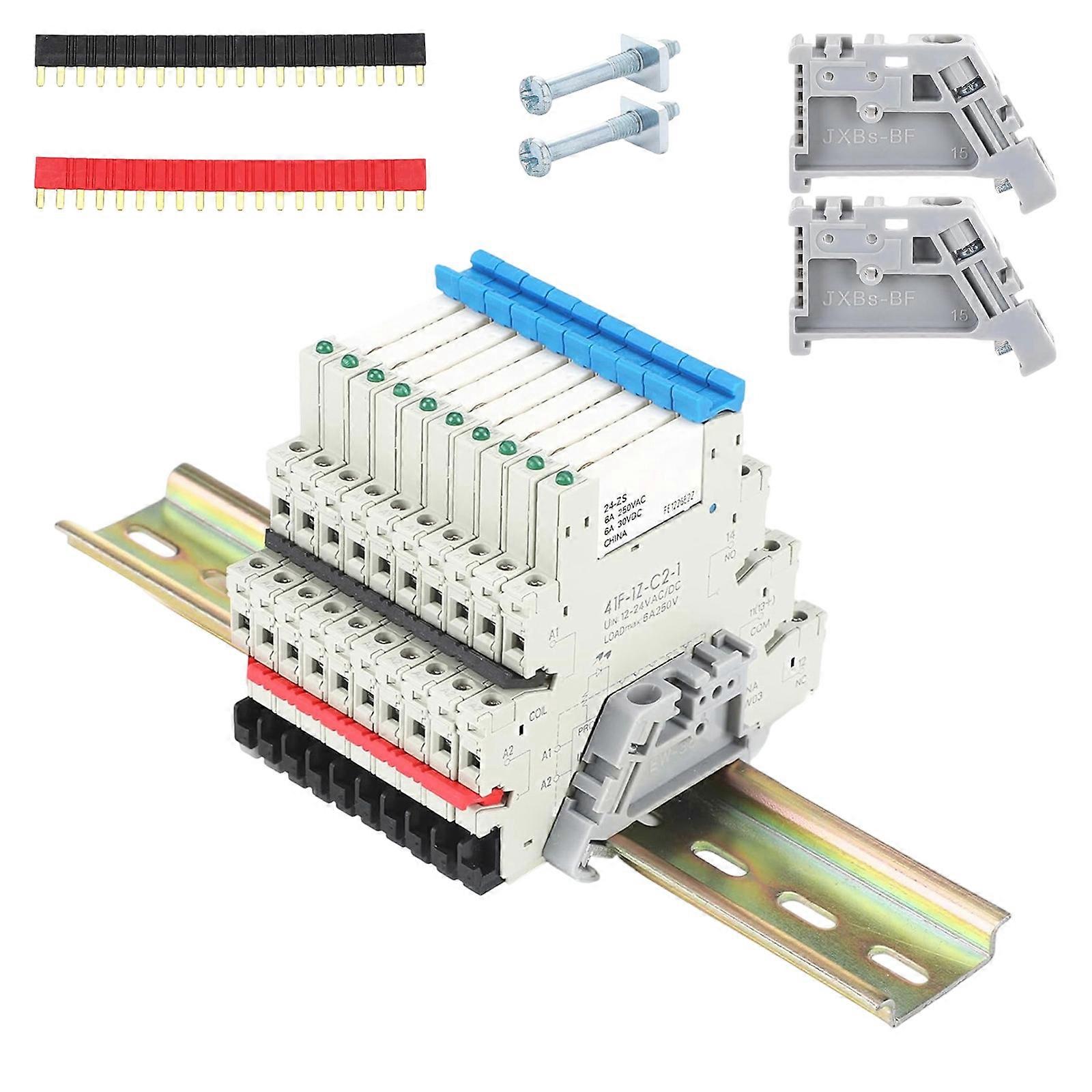Industrial Grades Relays Modules SPDT 6A Rating Compacts Easy Rail Installation For Automation Applications Multicolor