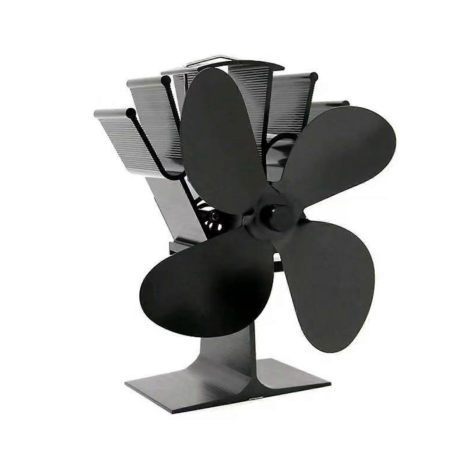 Log Burner Fan 4 Blade Heat Powered Wood Stove Fan for Efficient Silent Heat Distribution
