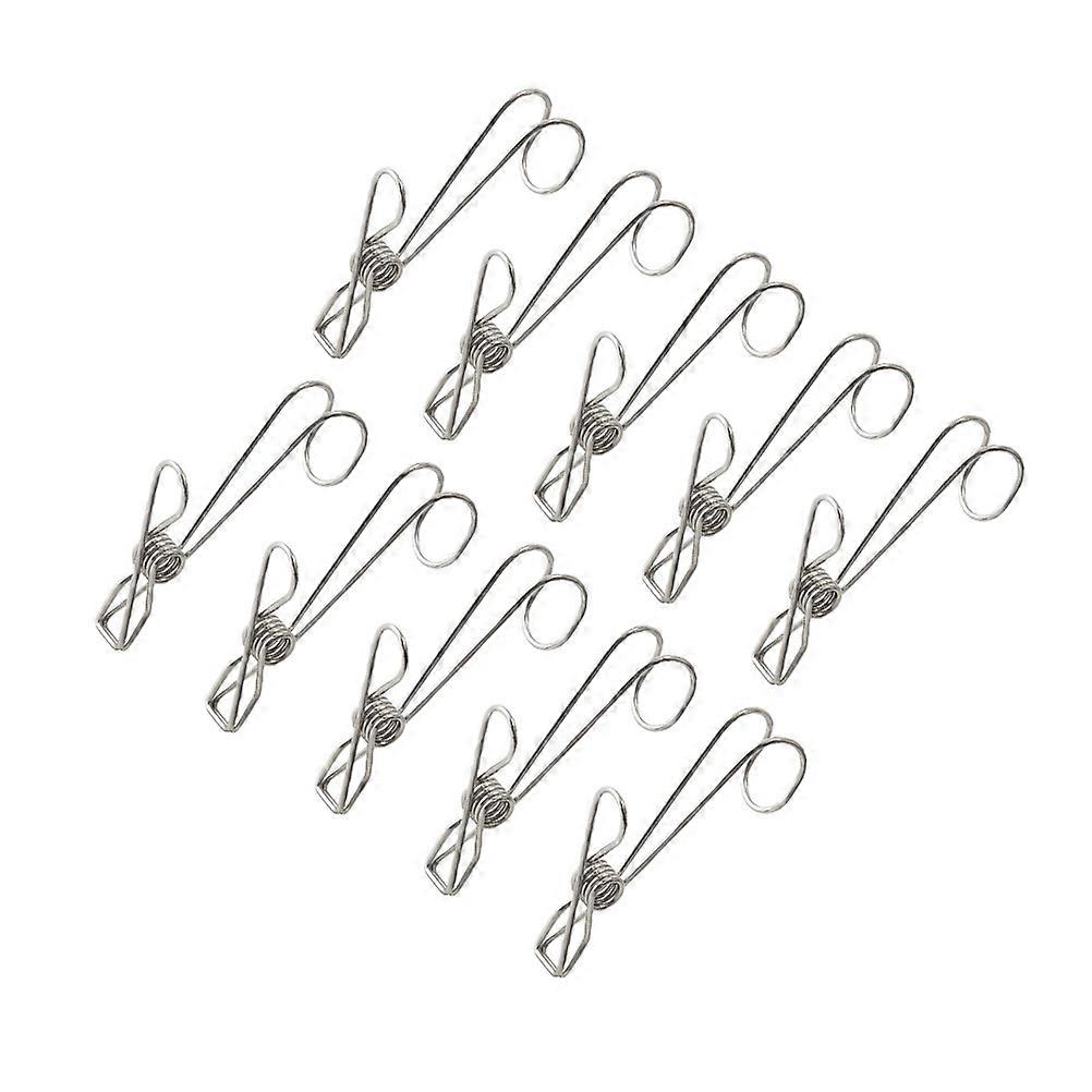 Clamp with Hook for Hanging Clothes Clips Rustproof Technology 10Pcs for Home Users
