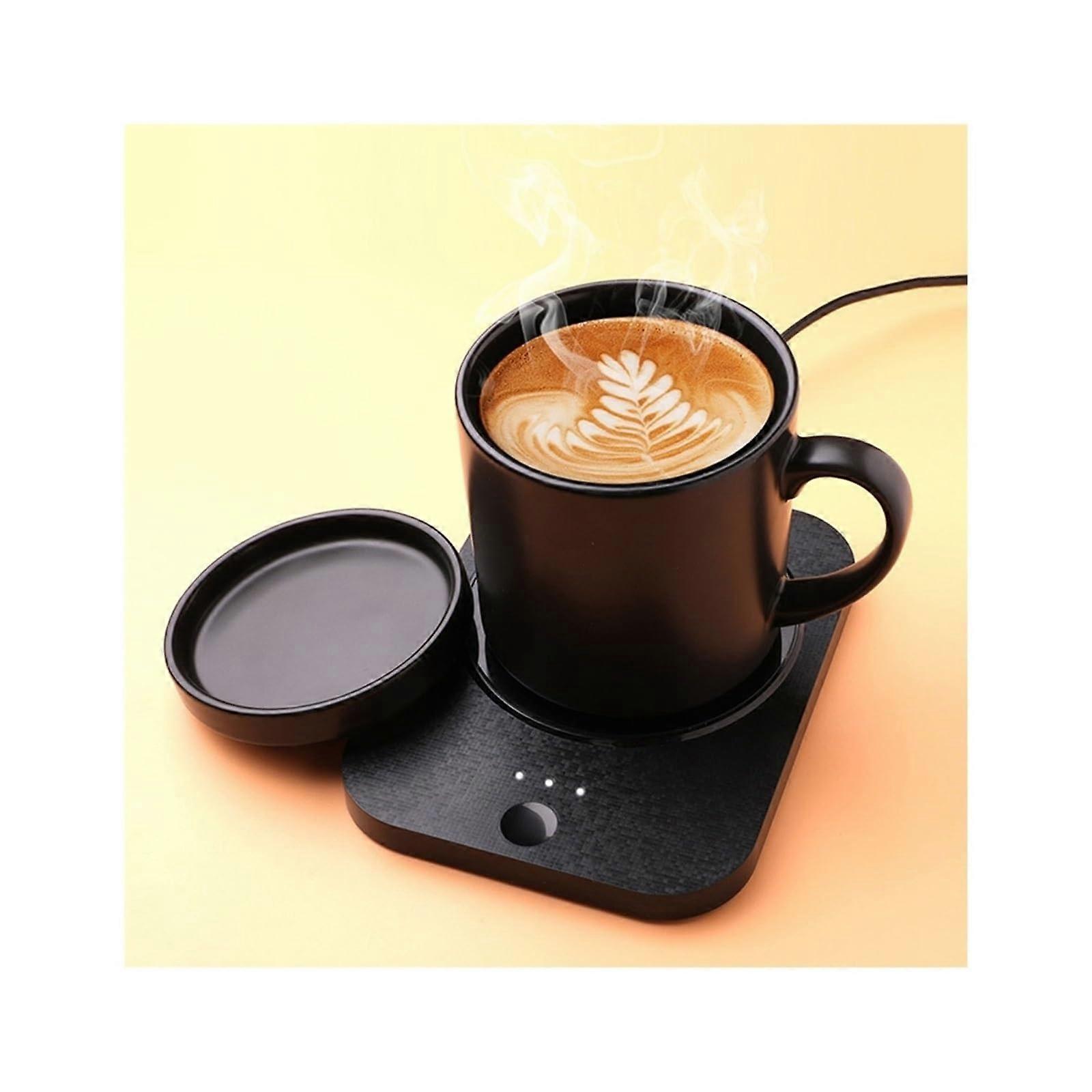 Coffee Cup Warmer with Auto Shutoff, 2 in 1 Smart Mug Warmer for Desk, Constant Warmth 55°C, Black