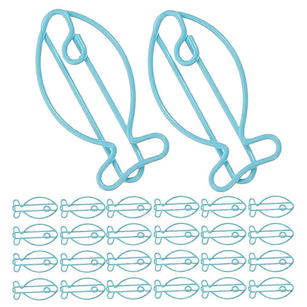 Metal Fish Paper Clips Creative Clips for Decoration 60Pcs