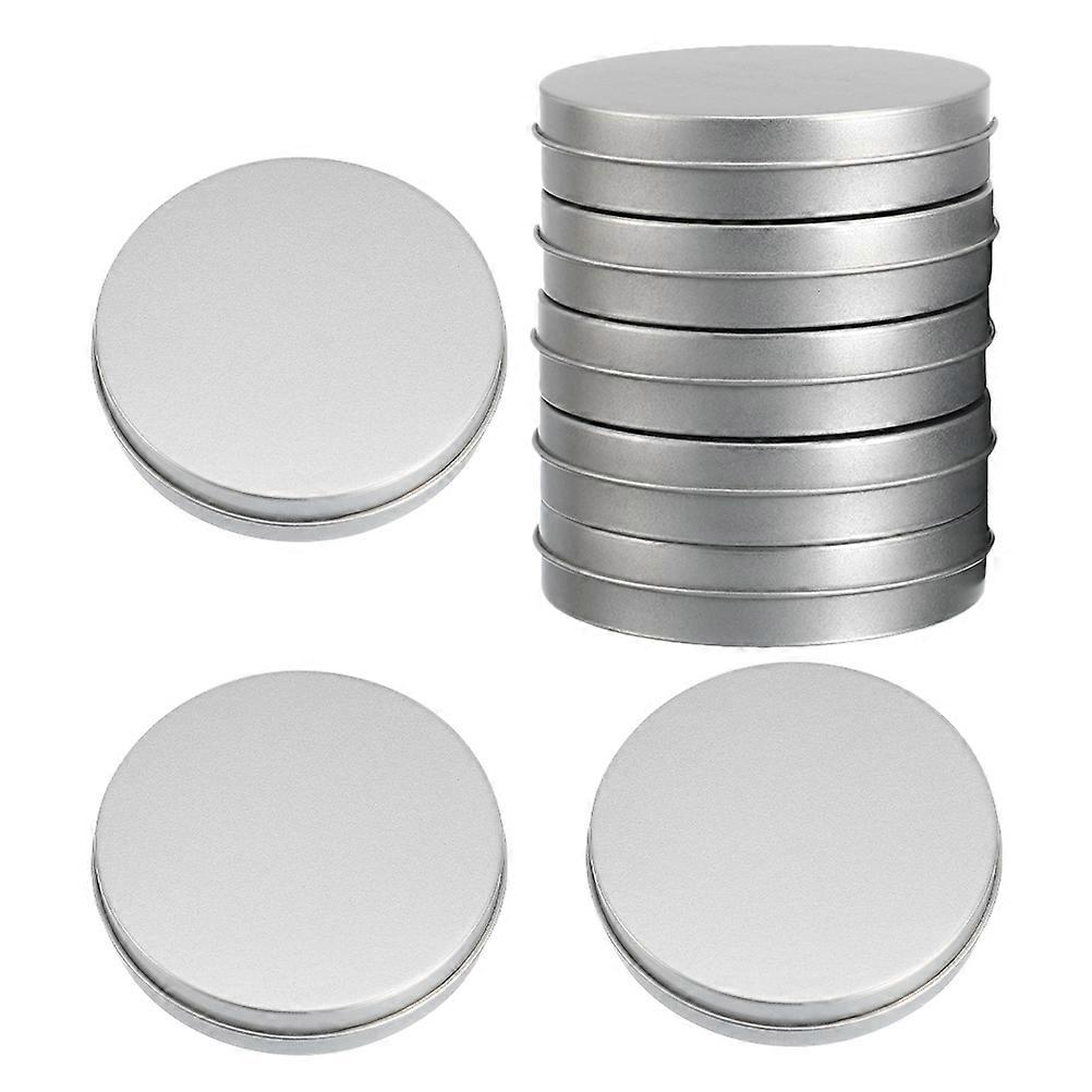 Silver Iron Candy Storage Box for Cookies and Snacks with Tight Lid to Keep Fresh Small Size