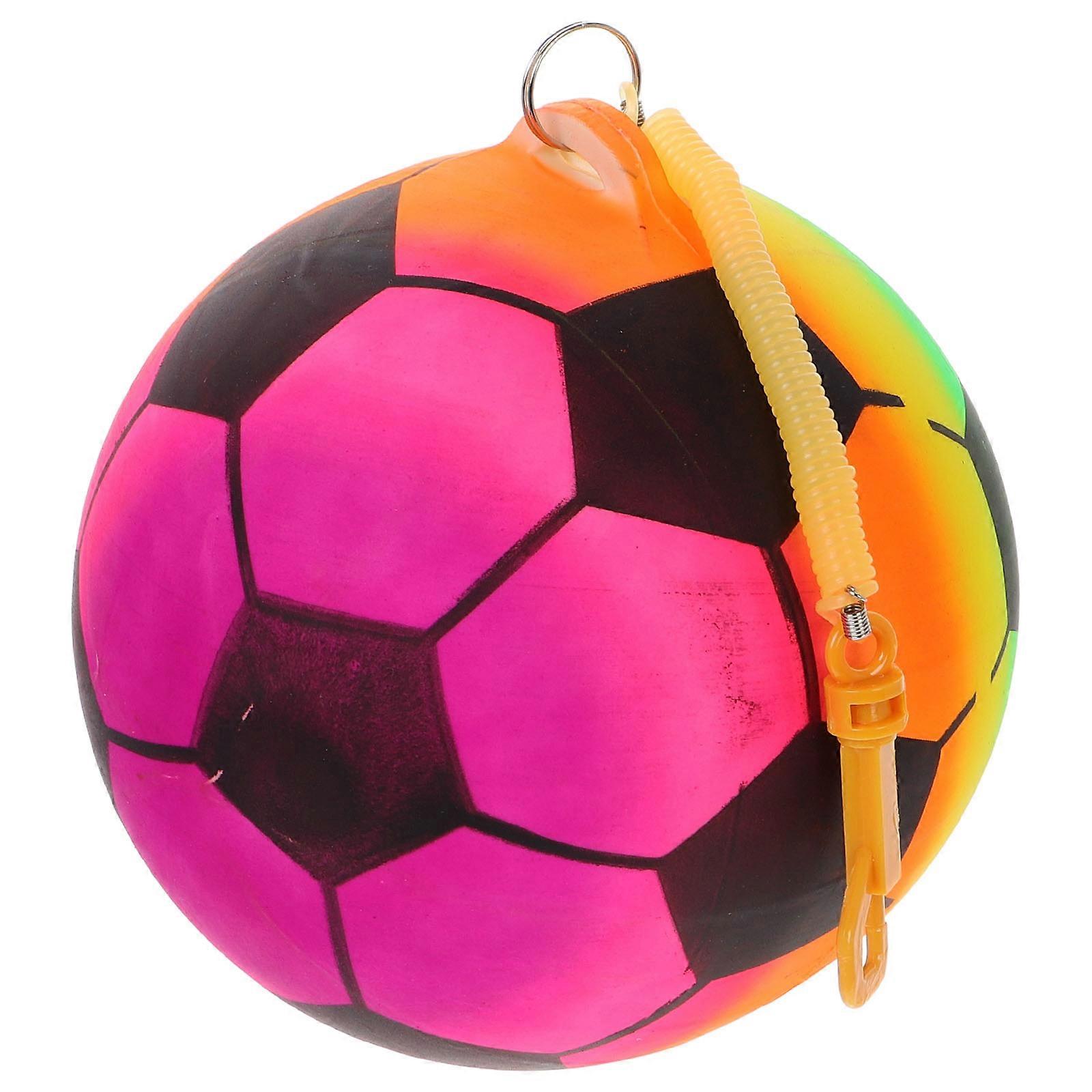 Inflatable Small Soccer Balls for Kids with Spring Rope Chain