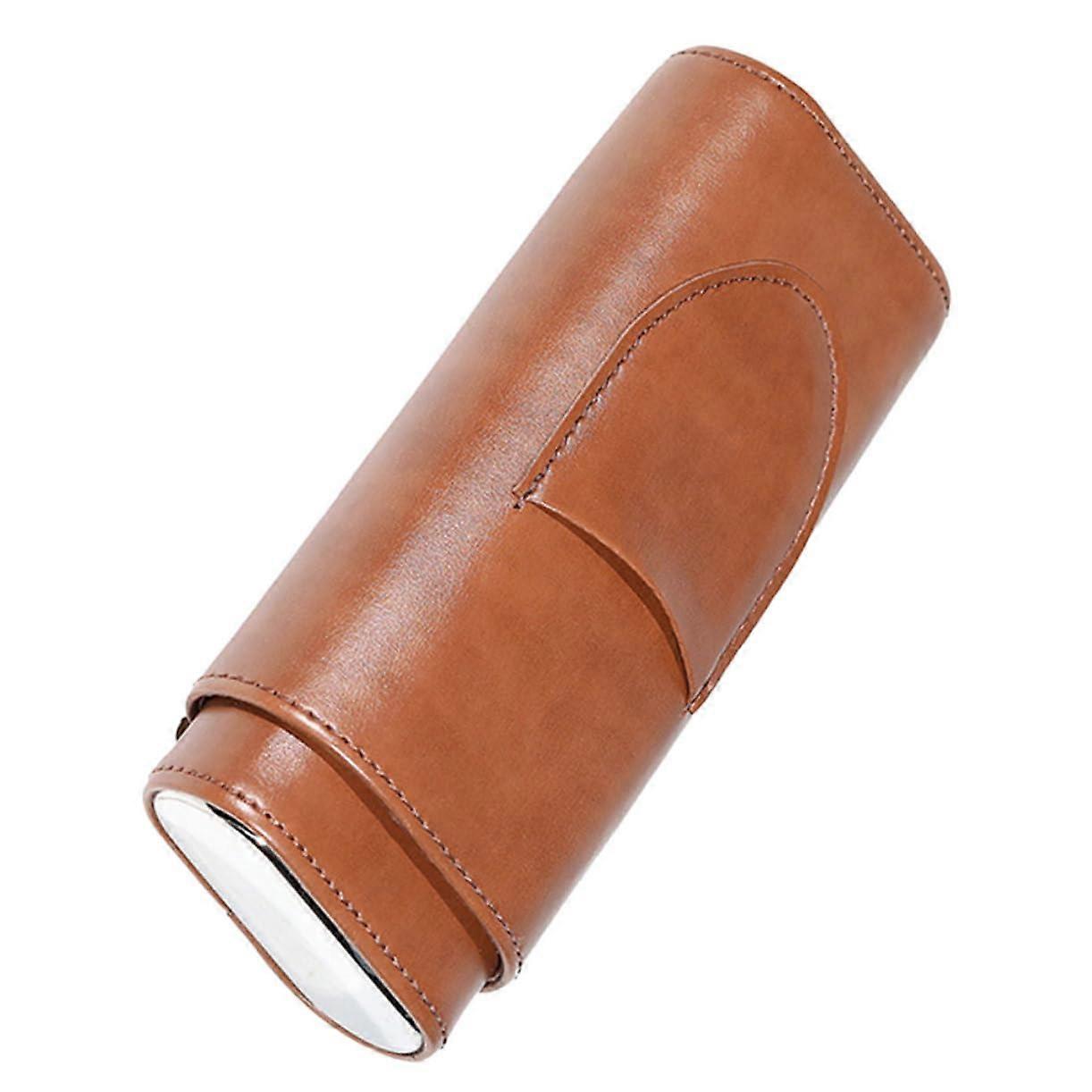 Cigar Travel Case PU Leather Portable Humidor Box for Men with Large Capacity and Secure Storage