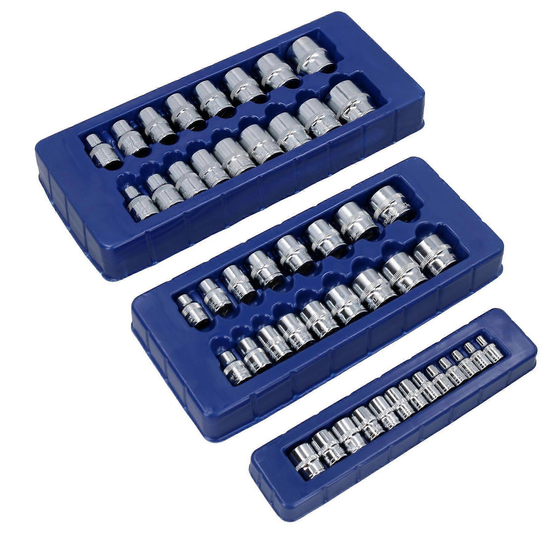 1/4" 3/8" and 1/2" Drive Shallow Metric 6 Sided Sockets