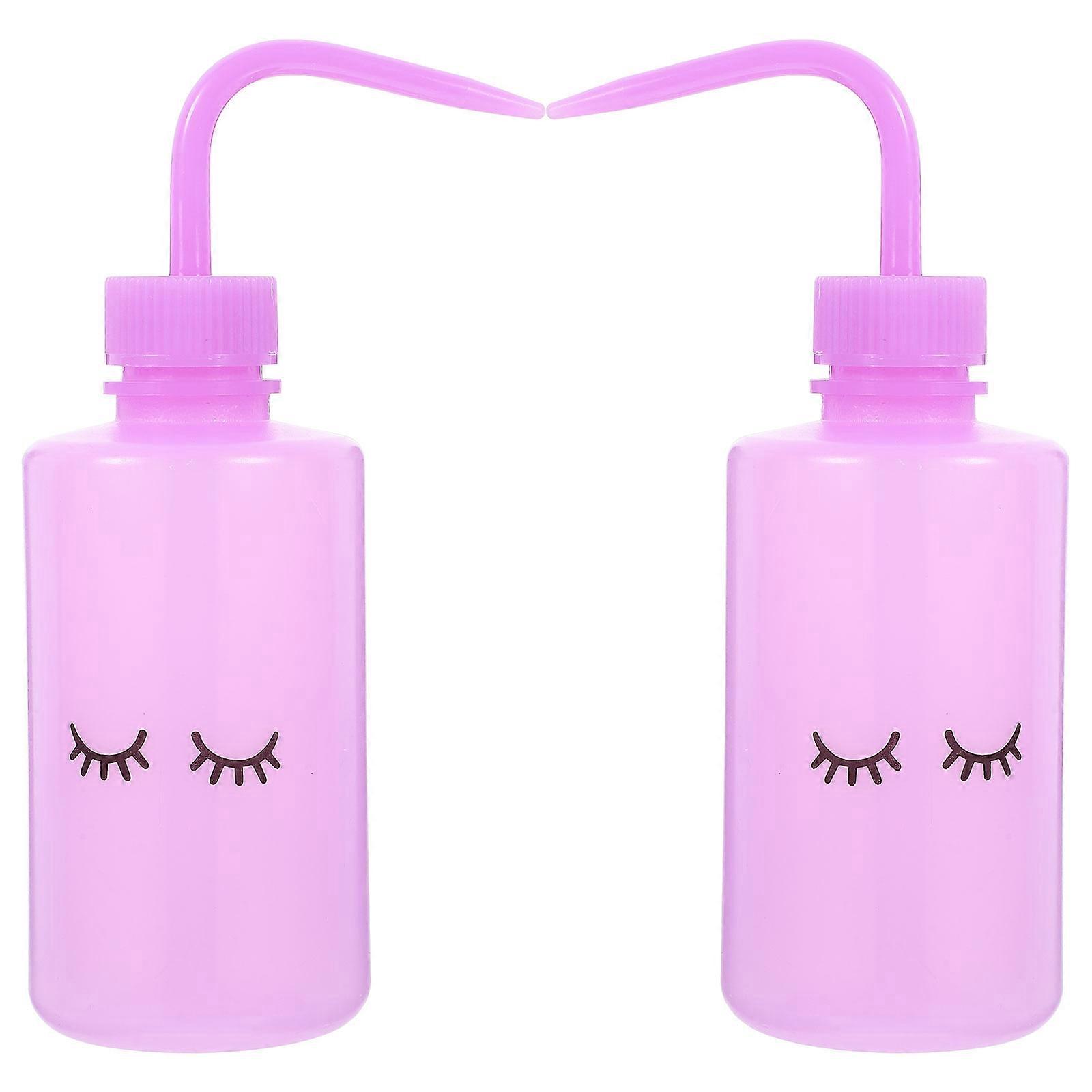 Purple Squeeze Wash Bottles with Narrow Tip for Precise Watering and Eyelash Cleaning 250ml PE