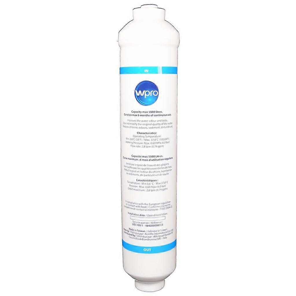 Fridge Freezer Inline Water Filter USC100 Fits AEG S85618SK and S86090XVX0
