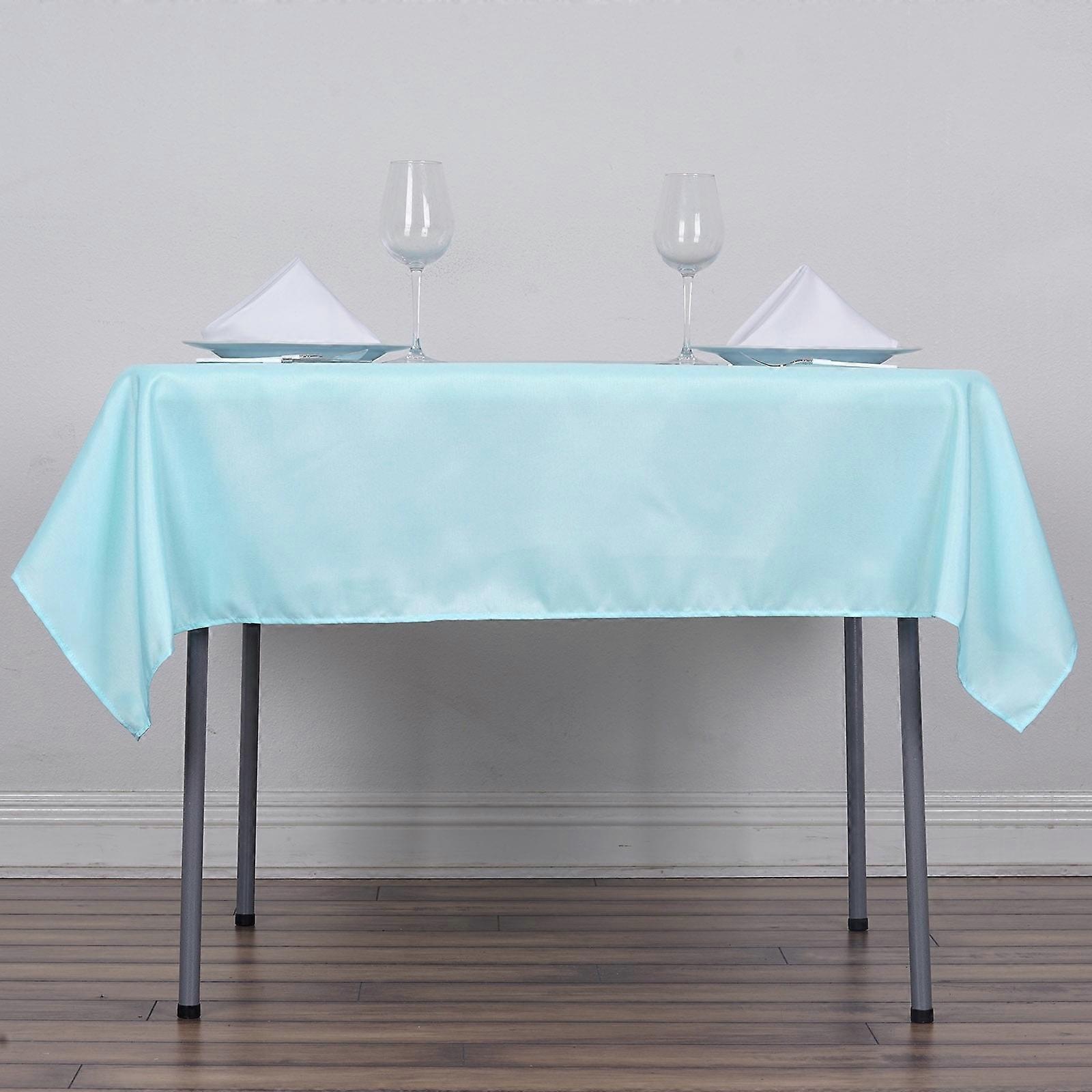 BalsaCircle 54" x 54" Square Polyester Tablecloth Blue