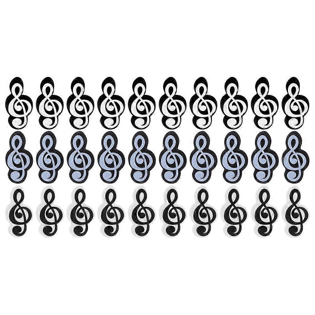 Small Writing Erasers Musical Note Erasers Multi-Function 30Pcs Assorted Color