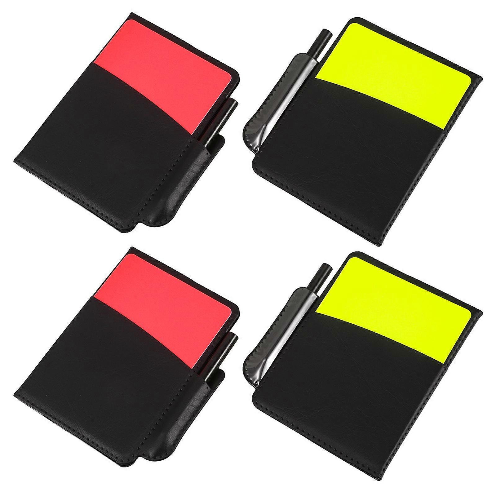 Soccer Referee Cards Red and Yellow Warning for Training 4Sets