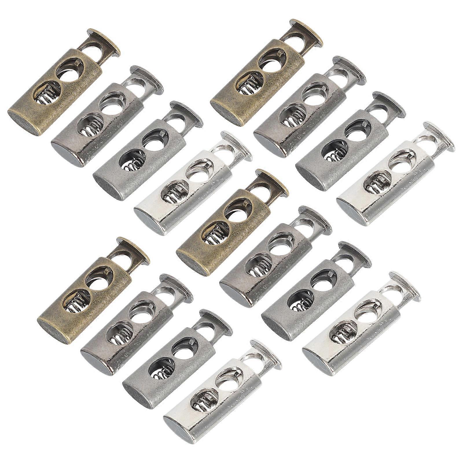 Spring Cord Locks Metal Adjustable Buckles with 40Pcs for Lanyard Use