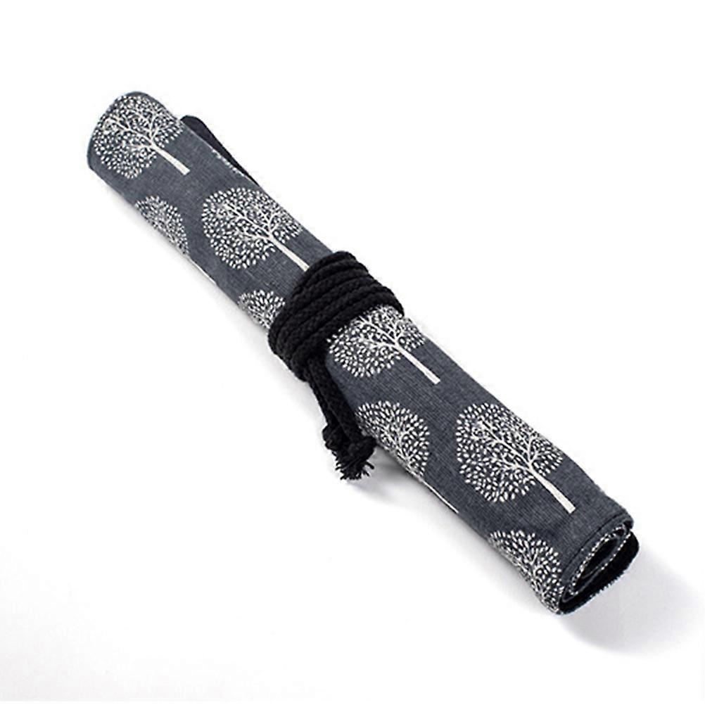 Artist Canvas Pen Bag for School Use with 20 Slots and Secure Roll-Up