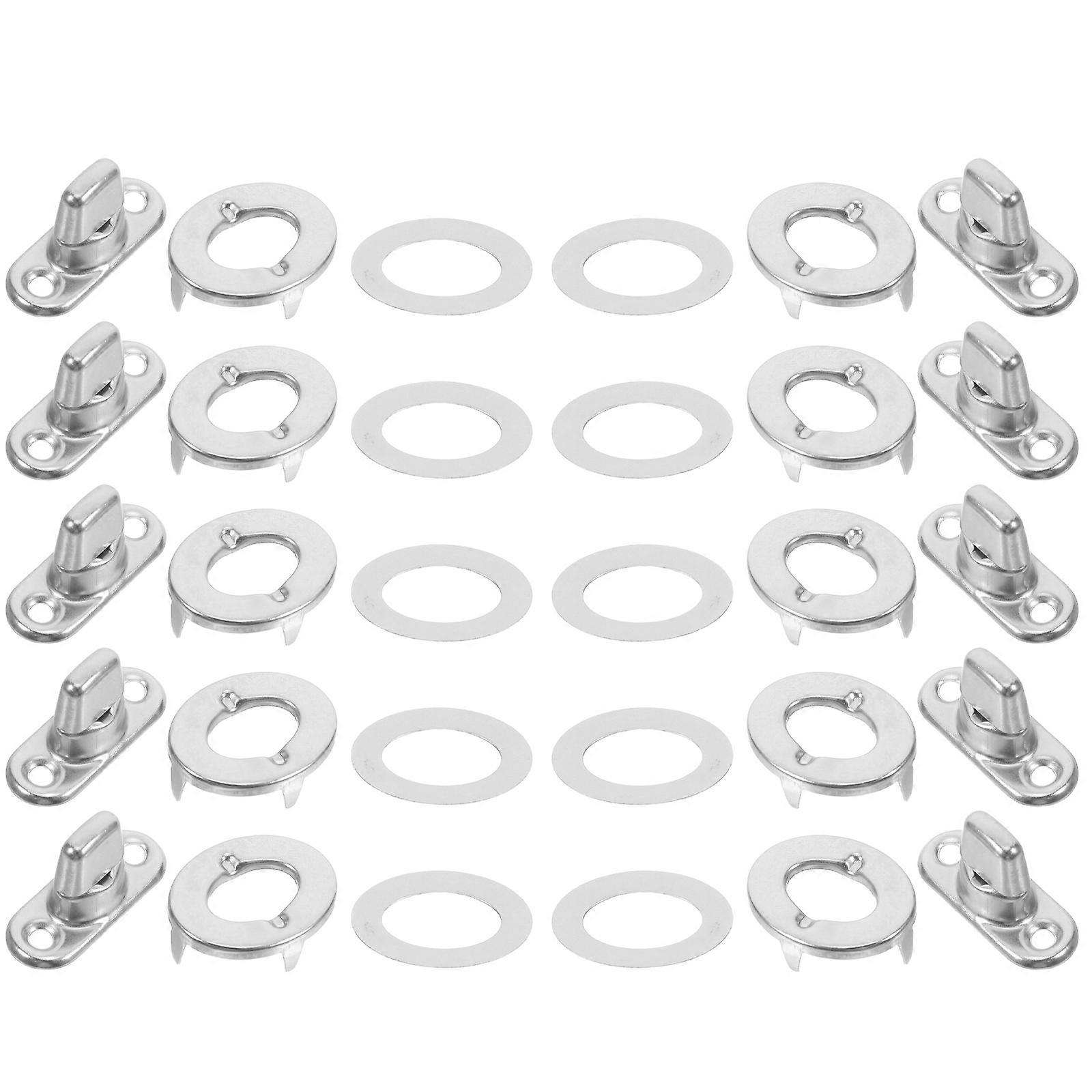 Metal Rotating Button Studs Snap Fasteners for DIY Projects 10Sets