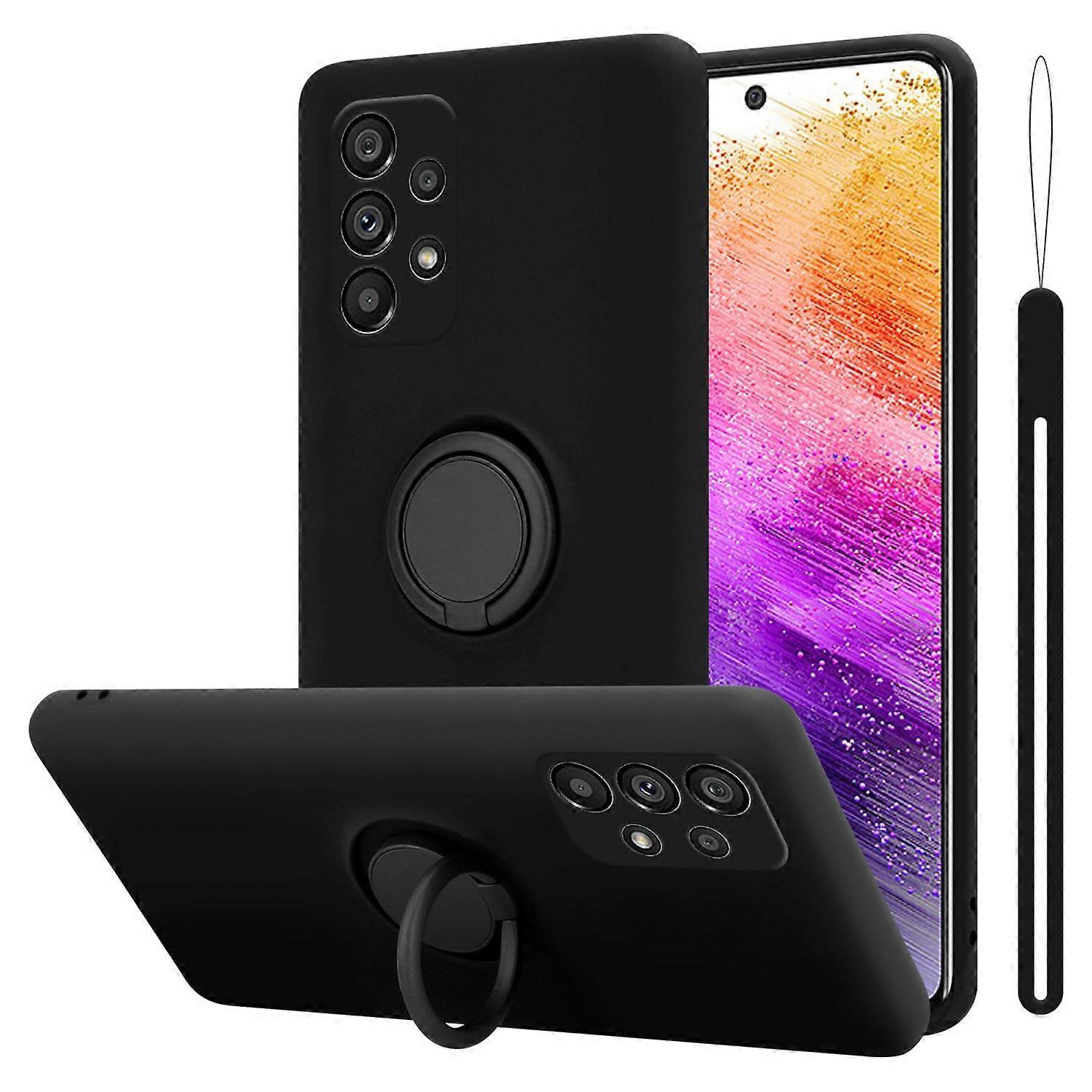 Samsung Galaxy A73 5G Protective Case TPU Case - Liquid Design with Ring