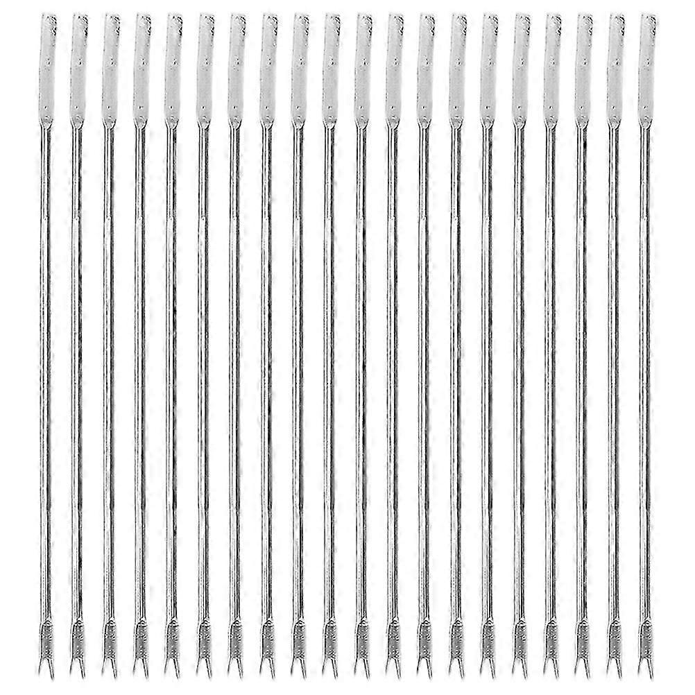 Crab Forks Picks Seafood Tools Ergonomic Handle Silver Color Cooking 20Pcs16.50X0.60X0.30CMSilver  A-V Edition 1212