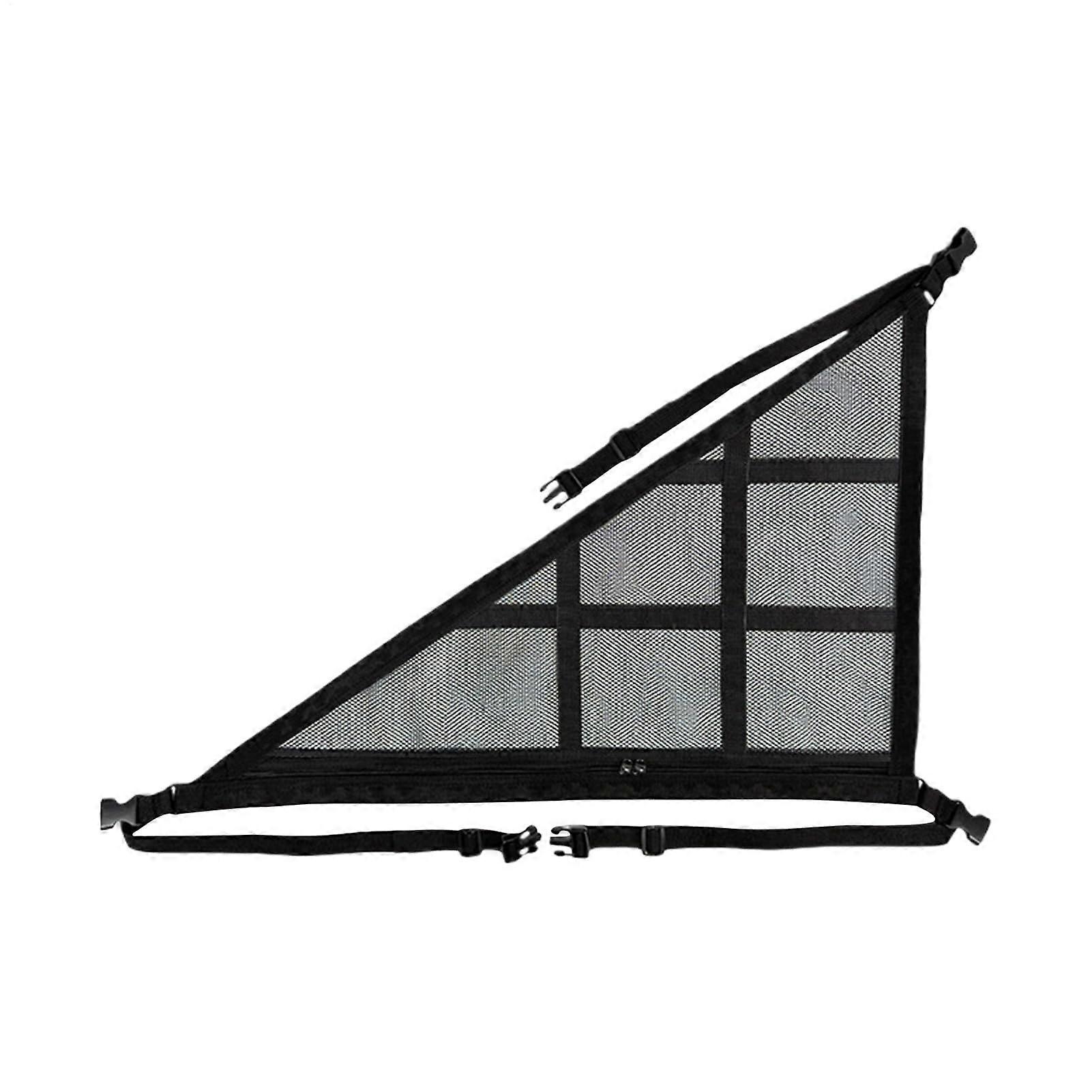 Car Ceiling Cargo Net Organizer with Triangular Mesh, Adjustable Straps for Camping Travel 90x65cm
