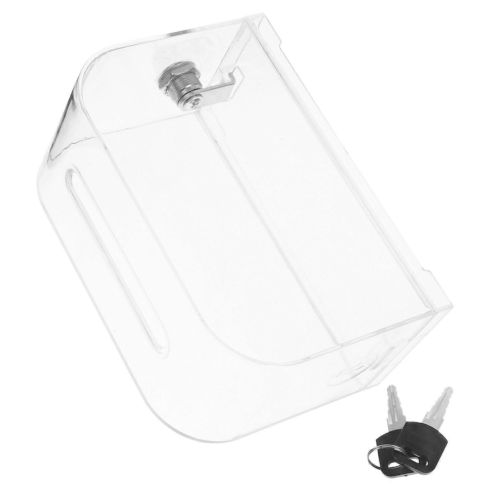 Donation Boxes Clear Fundraising Donation Box with Lock for Storage 2Pcs