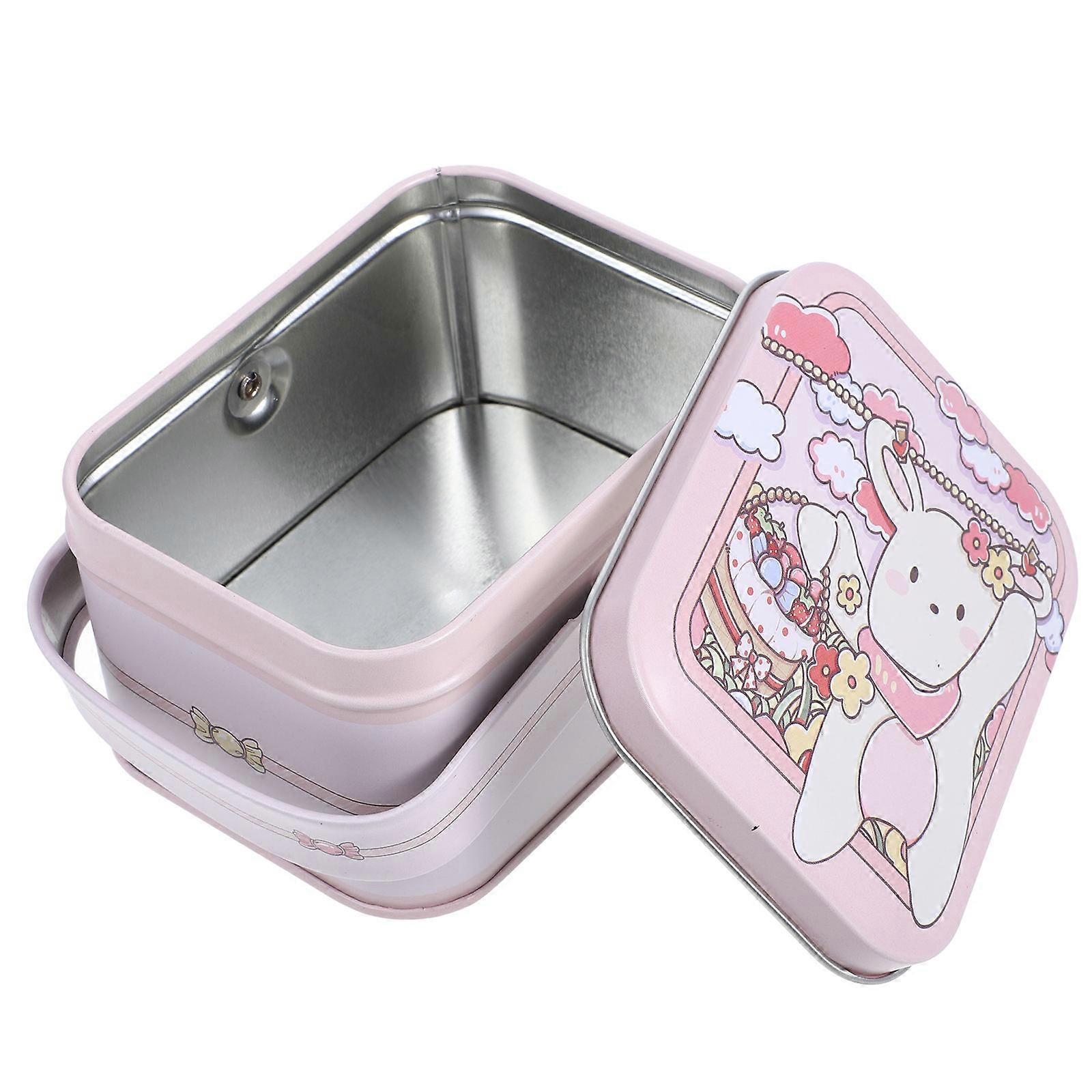 Cookie Tin Boxes Festive Use Chic Design Snack Organizer 1Set