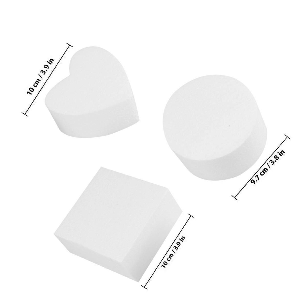 Cake Molds Round Square Heart Shape Cake Dummy Mould for Baking 3Pcs