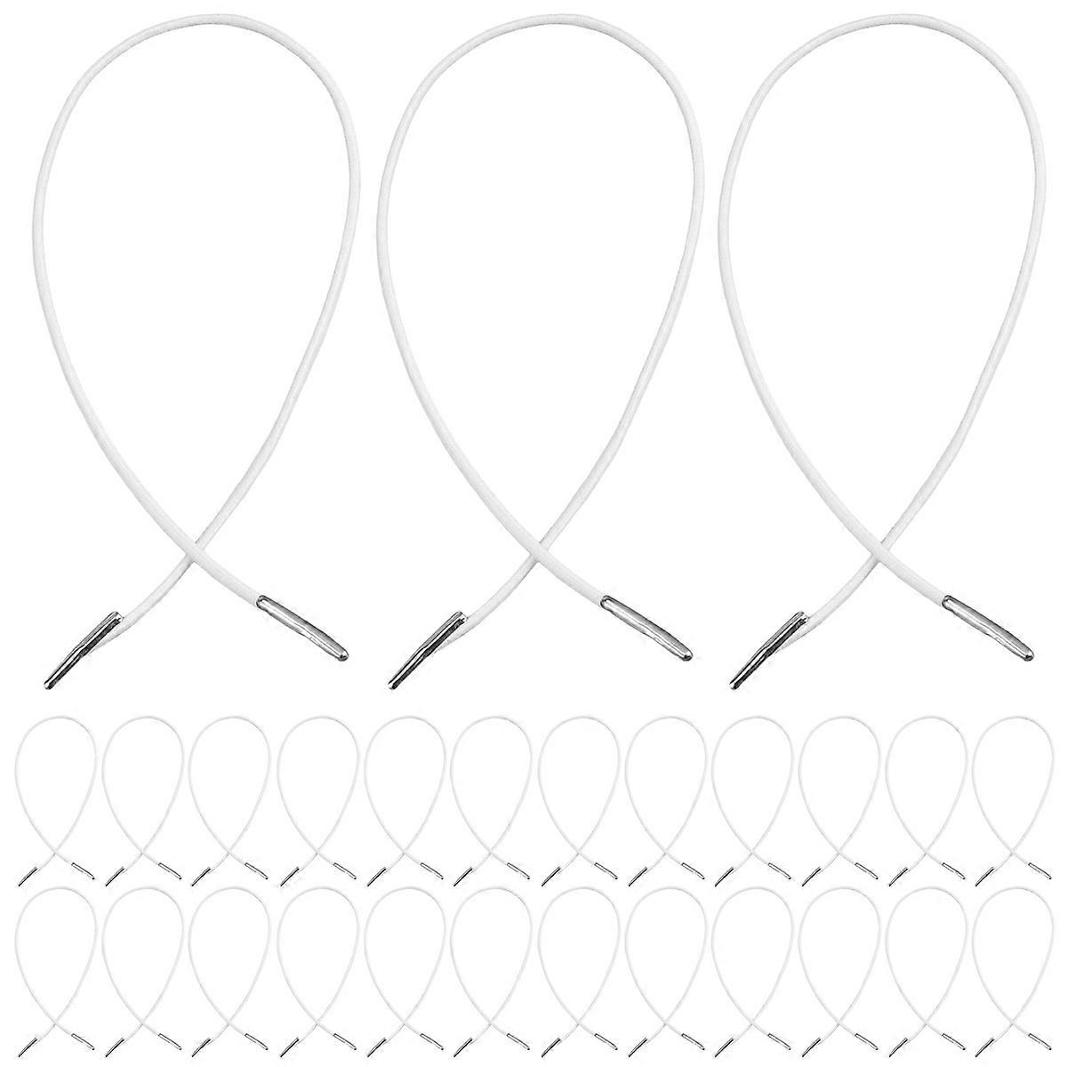 Elastic String Barbed Elastic Ropes For Mask Making White 28.00X0.10X0.10CM Fastening 100Pack