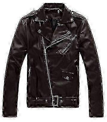 25-26 Classic Men's Leather Biker Jacket
