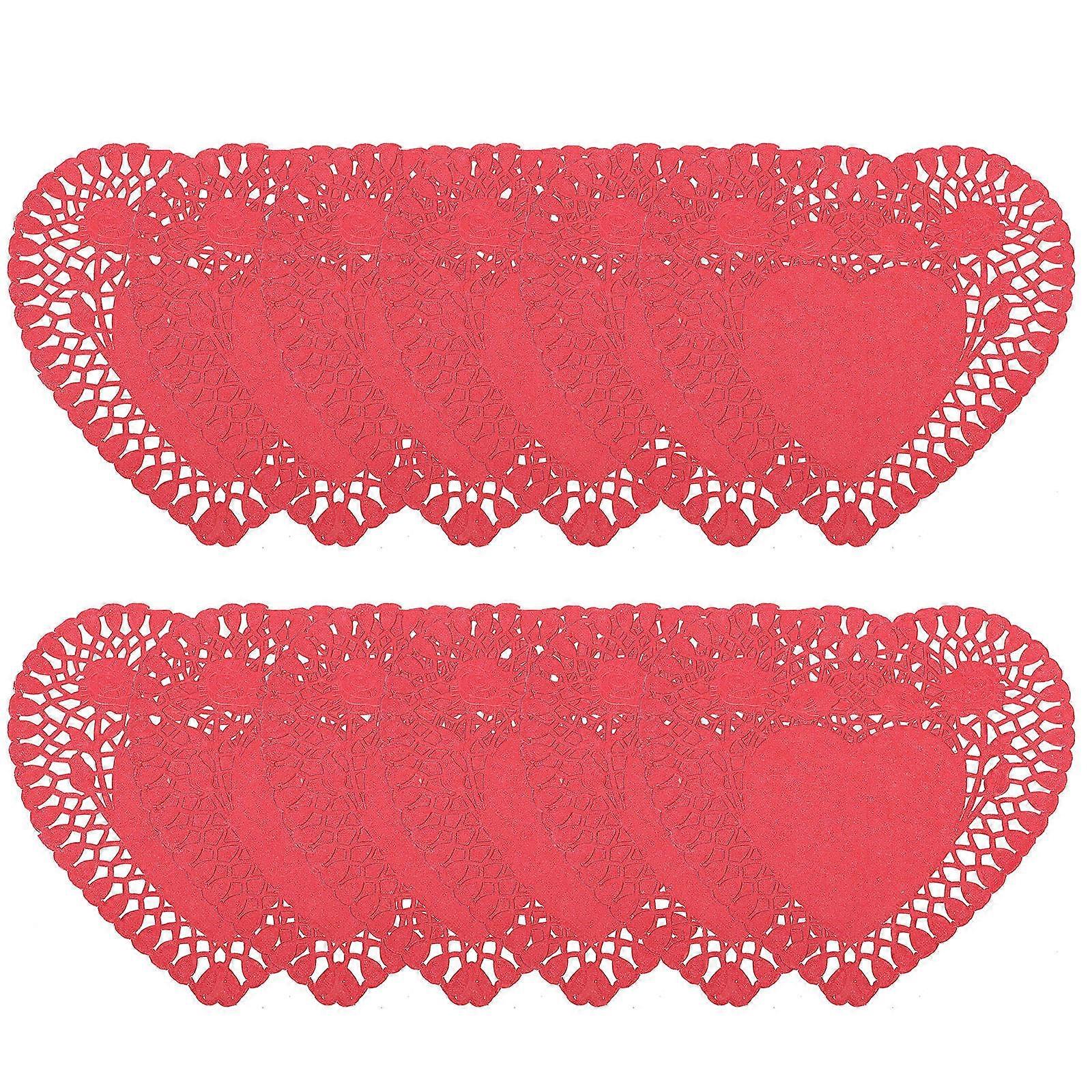 Papiertischsets, Mini-Herzdeckchen zur Dekoration, 100 Stück