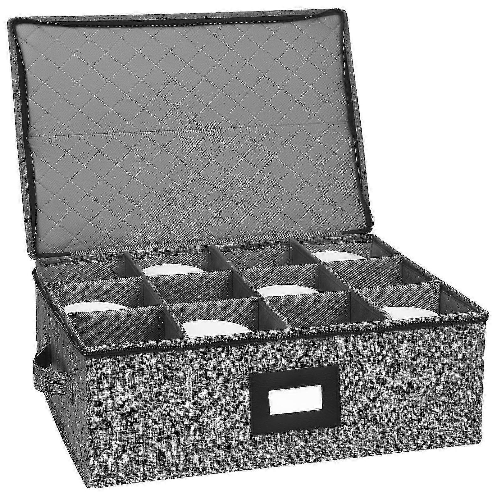 2025 Stackable Hard Shell Mug Storage Box Container with Zipper Lid