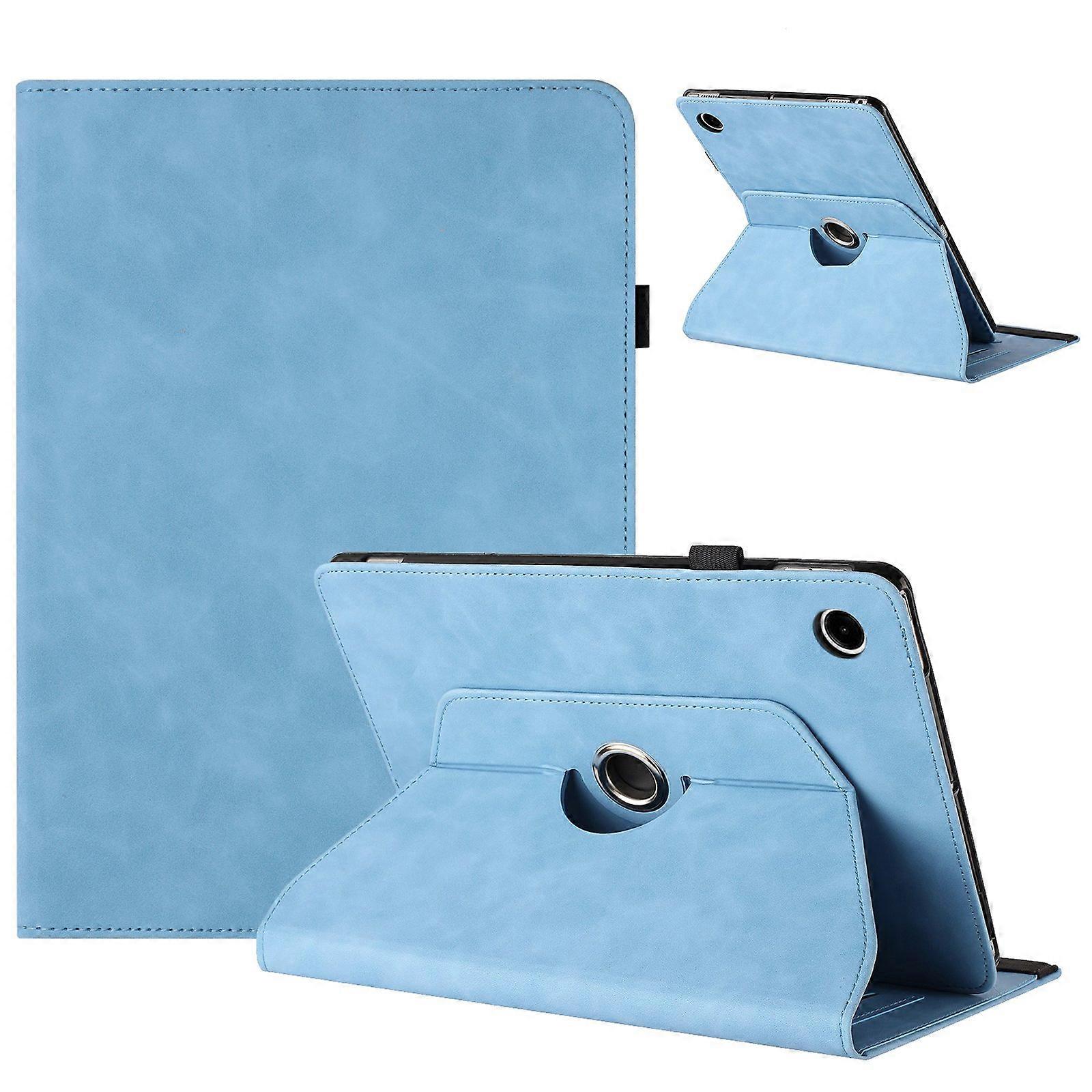 For Samsung Galaxy Tab A11+/A9+ Case Rotating Stand Solid Color PU Leather Tablet Cover